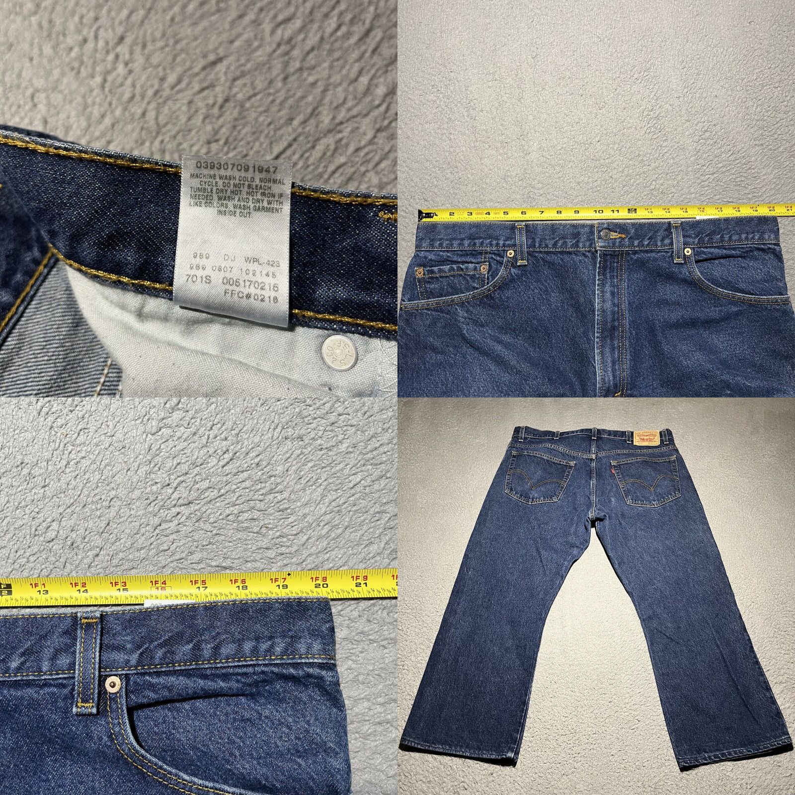 Levi s Authentic Classic Denim Mens Blue Cowboy Rodeo Faded Bootcut Jeans Relaxed Fit 40 Inch Waist 27 Inch Inseam Vintage Inspired Style Grailed