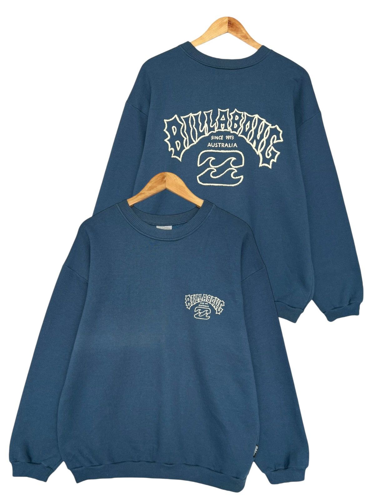 Vintage Vintage 90s Billabong Baggy Spellout Logo Baggy Sweatshirt Size US L / EU 52-54 / 3 - 1 Thumbnail