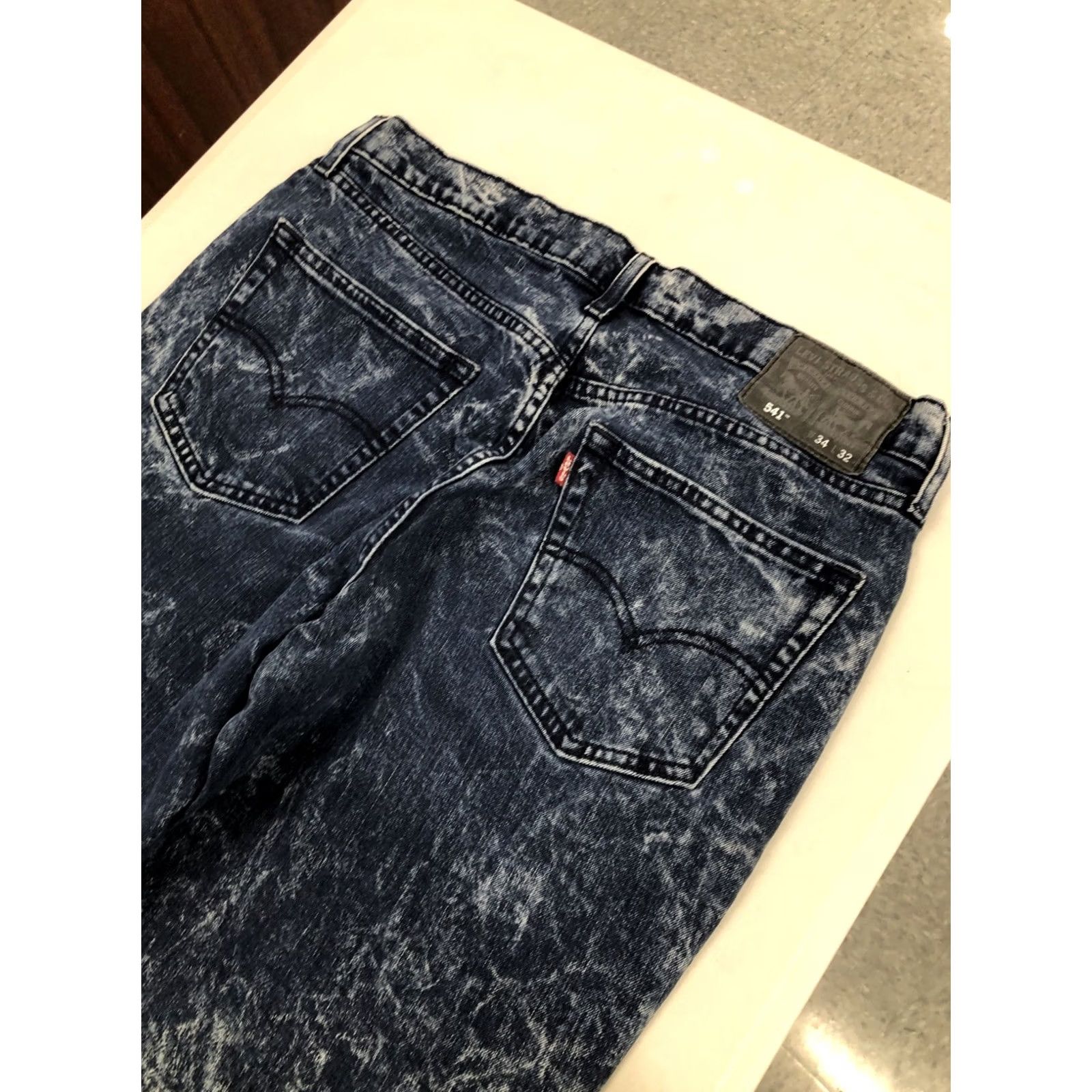 Levi's Levi's 541 Jeans Men Regular 34 30 Blue Denim Dark 5-Pocket Stretch Straight Size US 34 / EU 50 - 4 Thumbnail
