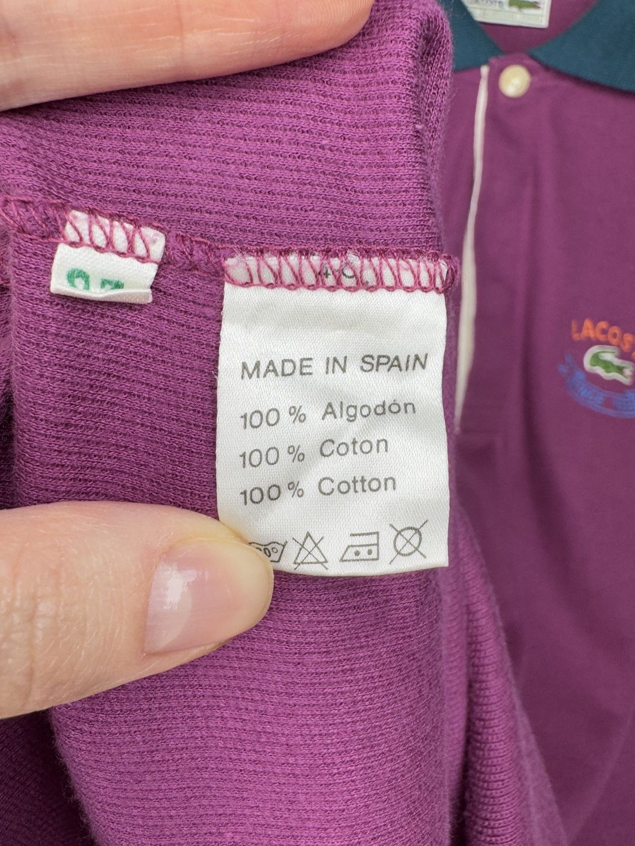 Lacoste Chemise Lacoste 1933 vintage 90s purple green rugby polo Size US XL / EU 56 / 4 - 10 Thumbnail