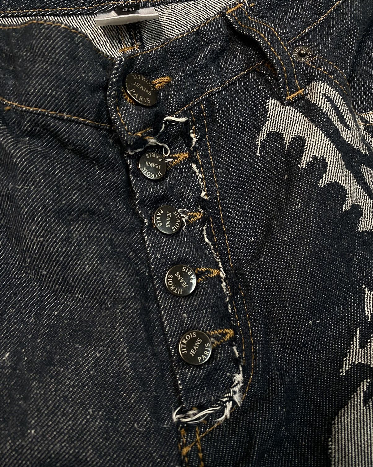 Designer × Jitrois Jitrois Archival Scorched Logo Bootcut flared jeans pants Size 27" / US 4 / IT 40 - 12 Thumbnail