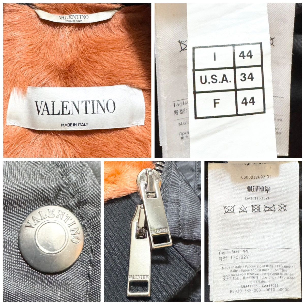 Valentino Authentic Valentino VLTN Goat Fur Military Bomber Jacket Size US S / EU 44-46 / 1 - 2 Thumbnail