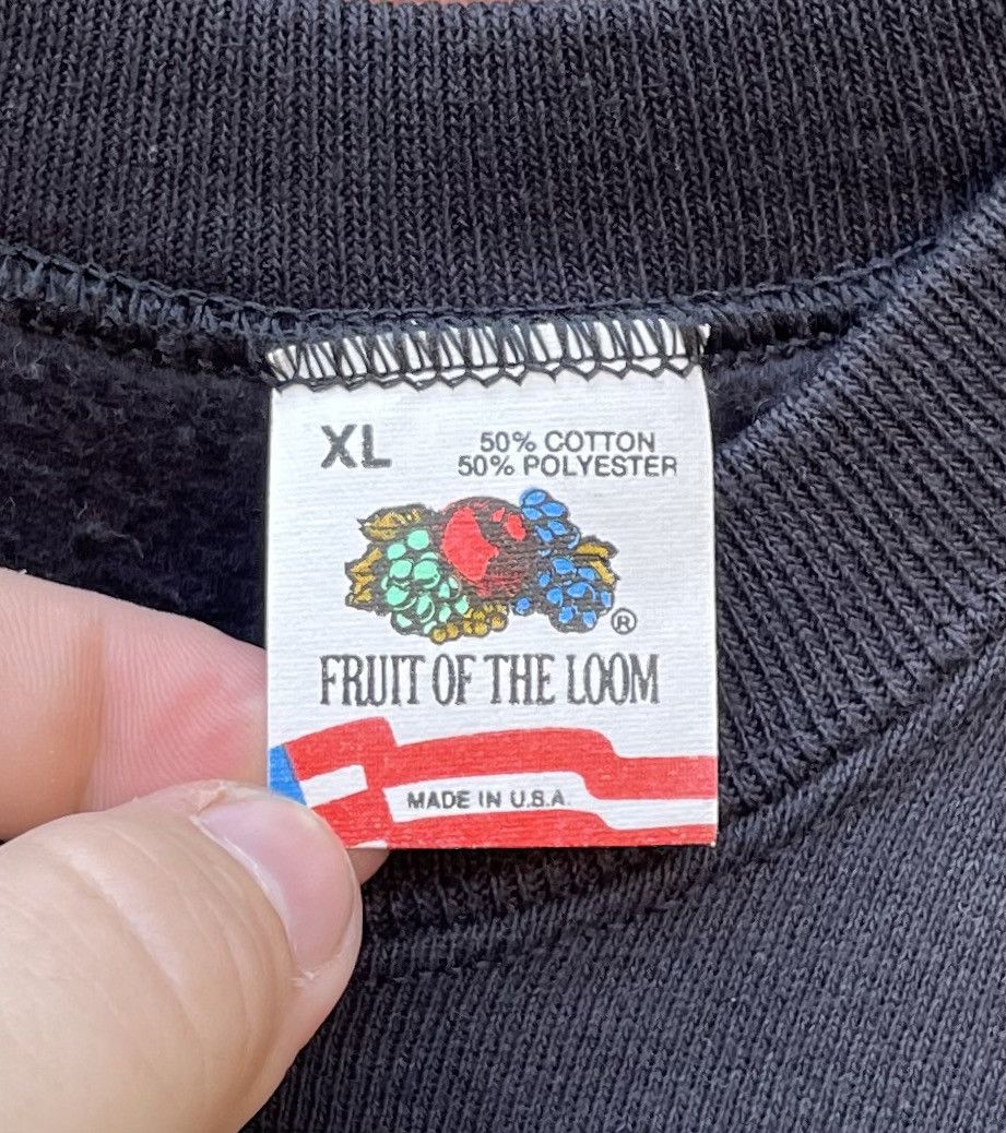 Fruit Of The Loom Vintage 80s Fruit Of The Bloom Blank BLK Crewneck Size US XL / EU 56 / 4 - 2 Thumbnail