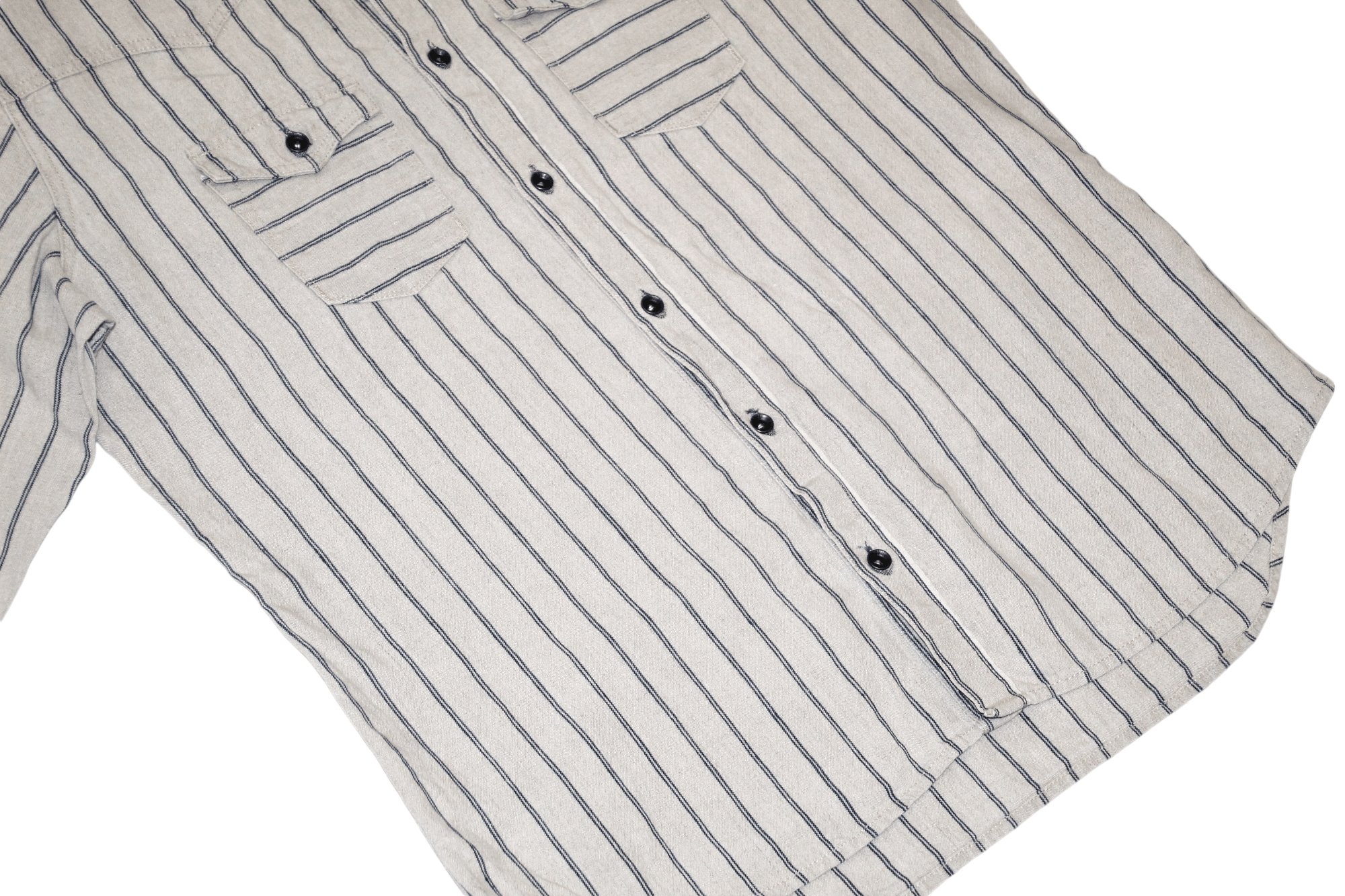 Japanese Brand IMjiT35020 Manufactus Srl Woven Raw Linen 18oz Western Shirt Size US XL / EU 56 / 4 - 11 Thumbnail