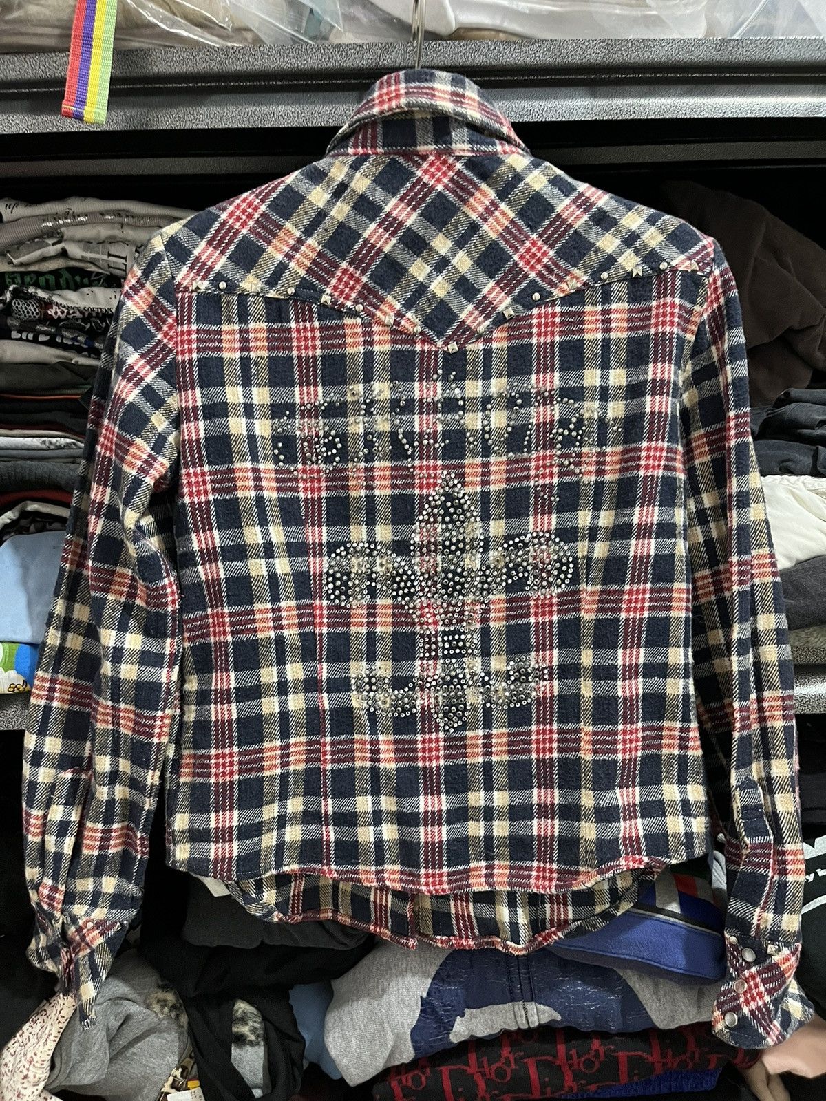 image of Hysteric Glamour x If Six Was Nine Caroll Poem Flannel in Red Tartan, Women's (Size Small)