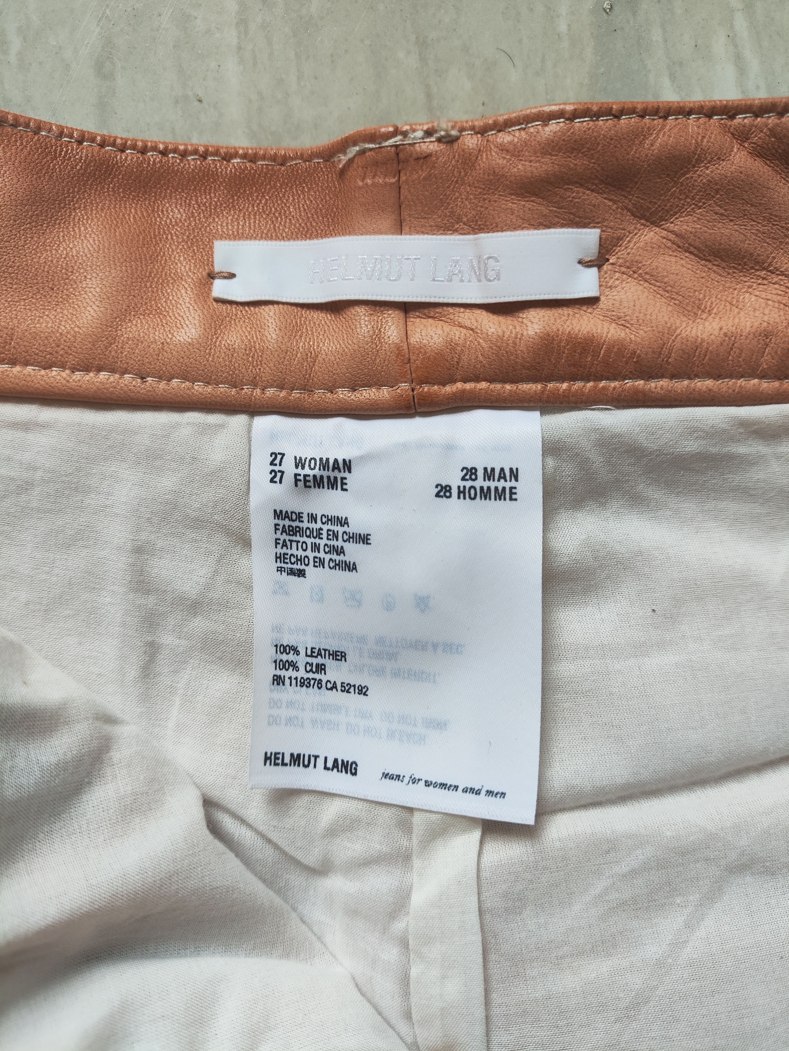 Helmut Lang Archive sunburn natural leather pants Size US 28 / EU 44 - 6 Thumbnail