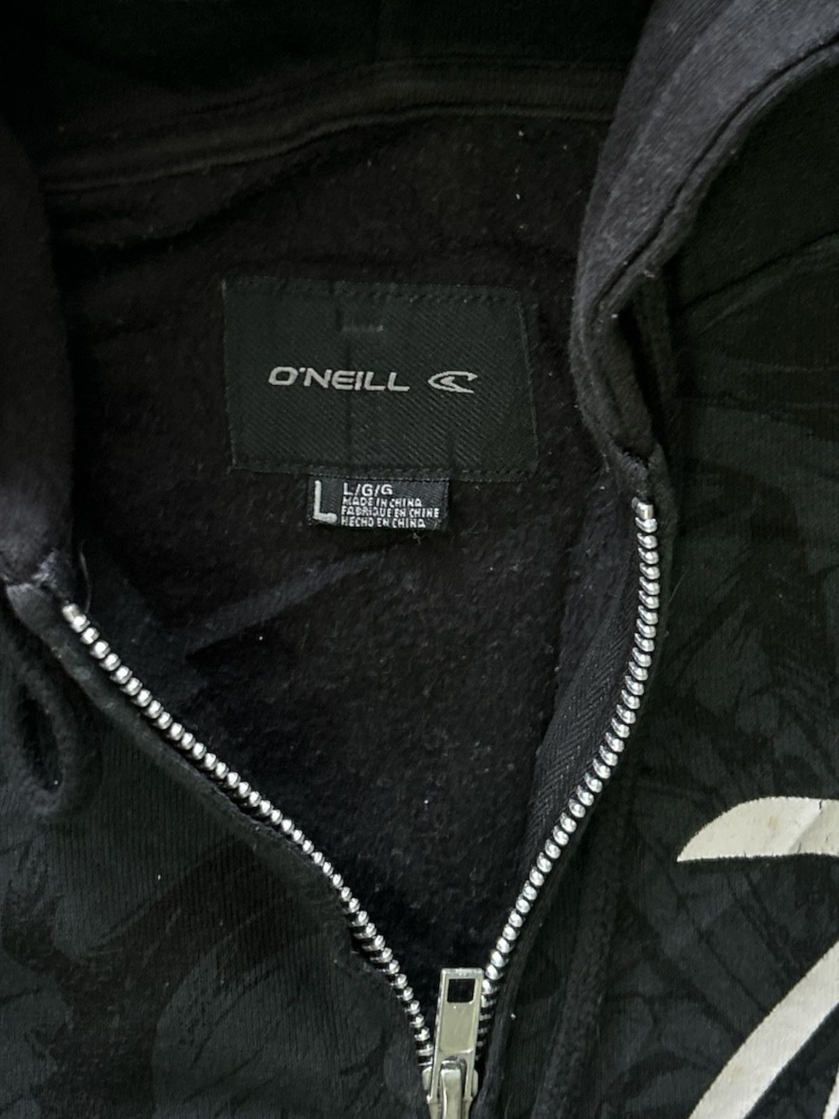 O'Neill O'Neill "Y2K Style" Graphic Zip-Up Hoodie - Black - Size L Size US L / EU 52-54 / 3 - 3 Thumbnail