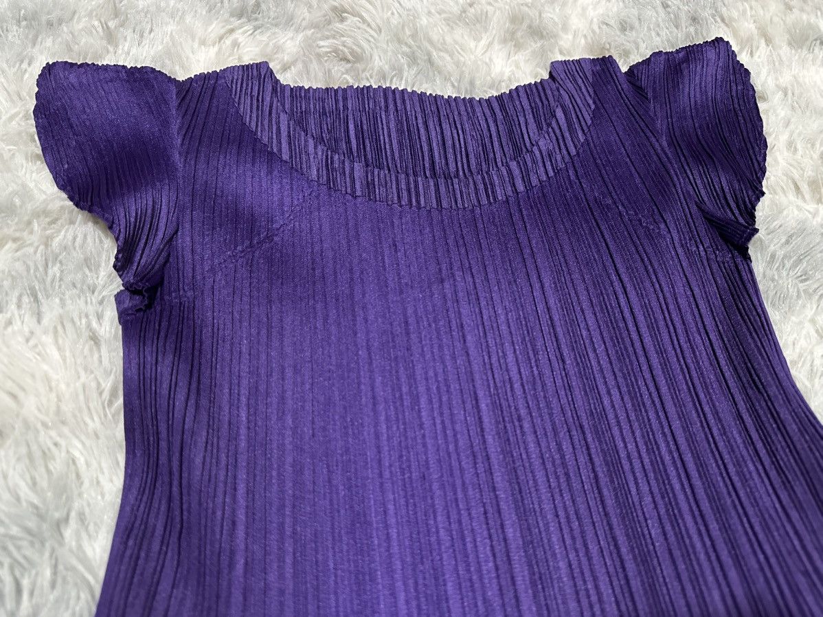 Issey Miyake 🔥Rare Issey Miyake Pleats Please Dress Purple Size L / US 10 / IT 46 - 8 Thumbnail