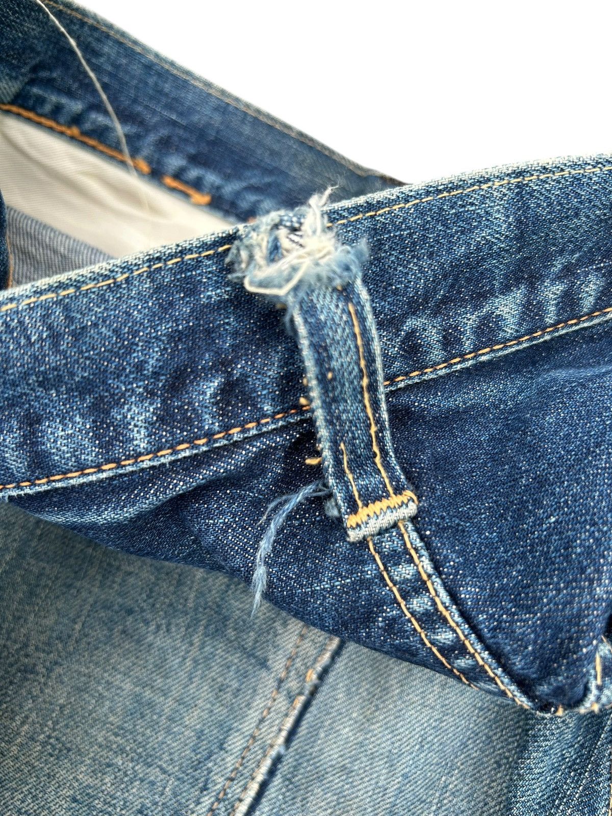 Kapital Vintage Full Count Selvedge Thrashed Denim Jeans Size US 31 - 17 Thumbnail