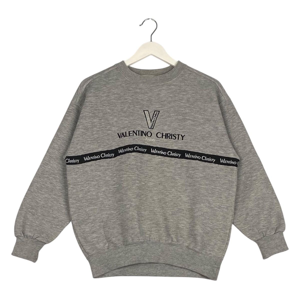 Valentino × Vintage Vintage Valentino Christy Crewneck Sweatshirt Gray Size M / US 6-8 / IT 42-44 - 1 Thumbnail
