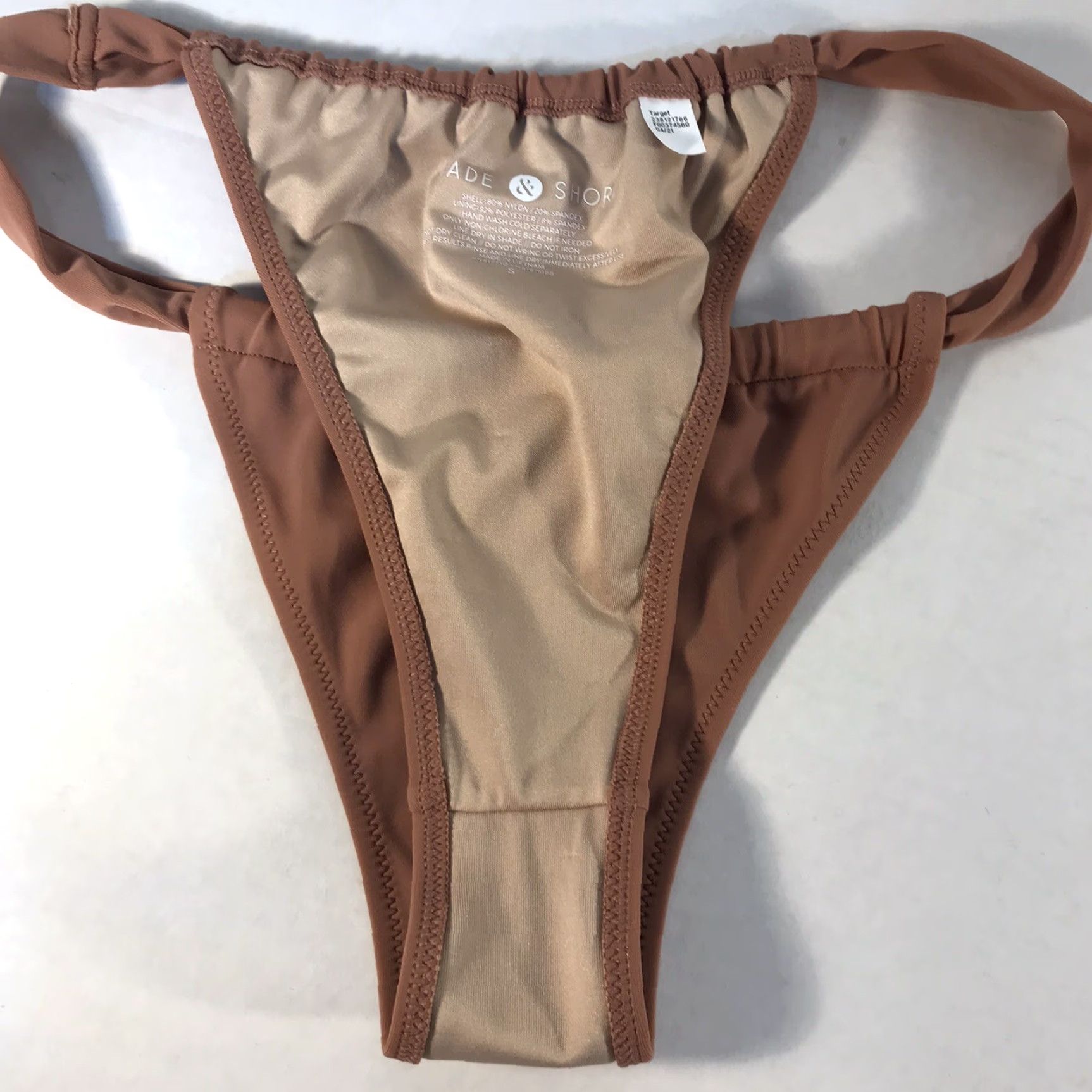 Vintage Shade & Shore Mauve Cheeky Bikini Bottoms Womens Size S Swimwear Size 28" / US 6 / IT 42 - 3 Thumbnail