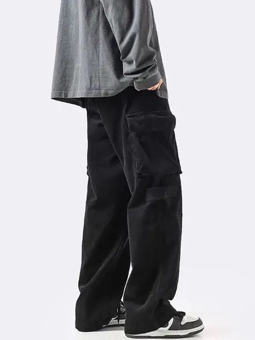 Japanese Brand Nozomi x Rumi Black High Street Vintage Loose Casual Pants Size US 29 - 1 Thumbnail