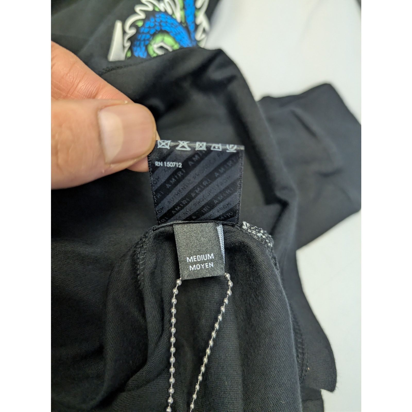 Amiri o1rshd1 Q:2 / CNY Dragon Long Sleeve Tee T-Shirt in Black Size US M / EU 48-50 / 2 - 19 Thumbnail