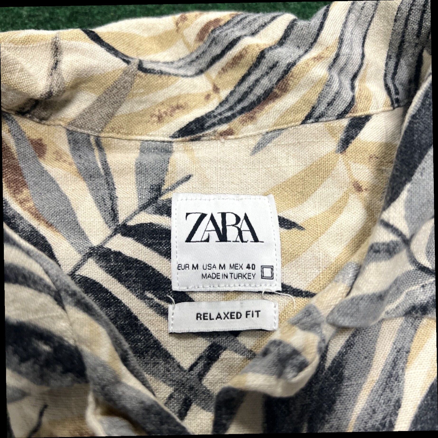 Zara Zara Shirt Men Medium Floral Hawaiian Tropical Button Short Sleeve Beach Size US M / EU 48-50 / 2 - 4 Thumbnail