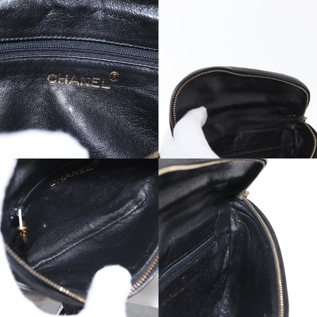 Chanel Chanel Matelasse Waist Bag Patent Leather Black Gold CC Size ONE SIZE - 6 Thumbnail