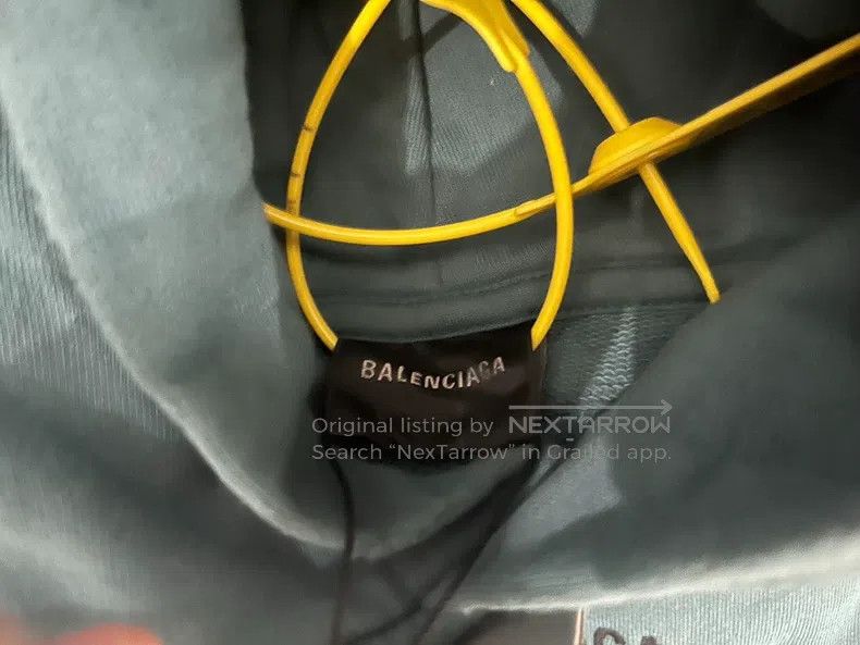 Balenciaga Balenciaga Haze Blue Hooded Sweatshirt Size US S / EU 44-46 / 1 - 3 Thumbnail