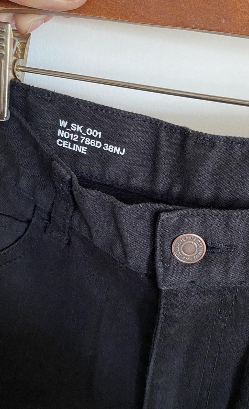 Celine Celine Pure Black Skinny Denim Size US 29 - 4 Thumbnail