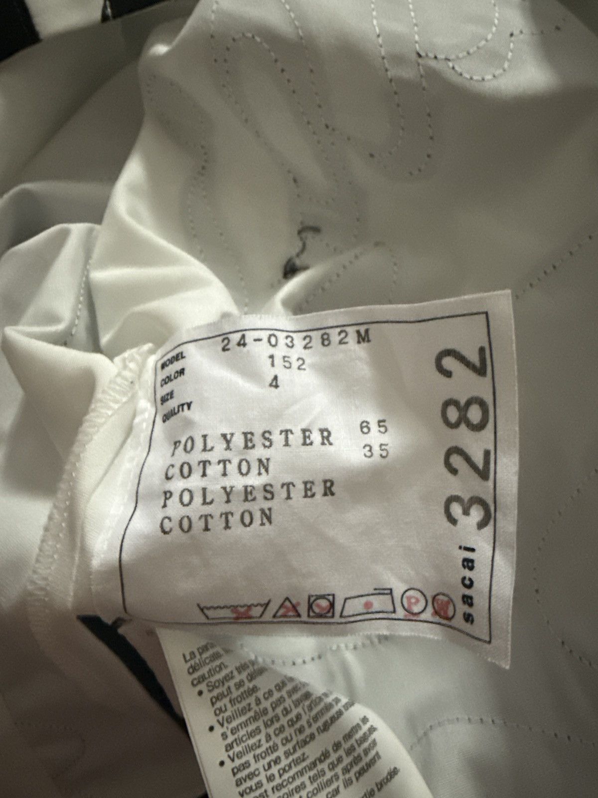 Sacai Sacai Floral Embroidered Patch Poplin Shirt Retail $865 Size US L / EU 52-54 / 3 - 6 Thumbnail