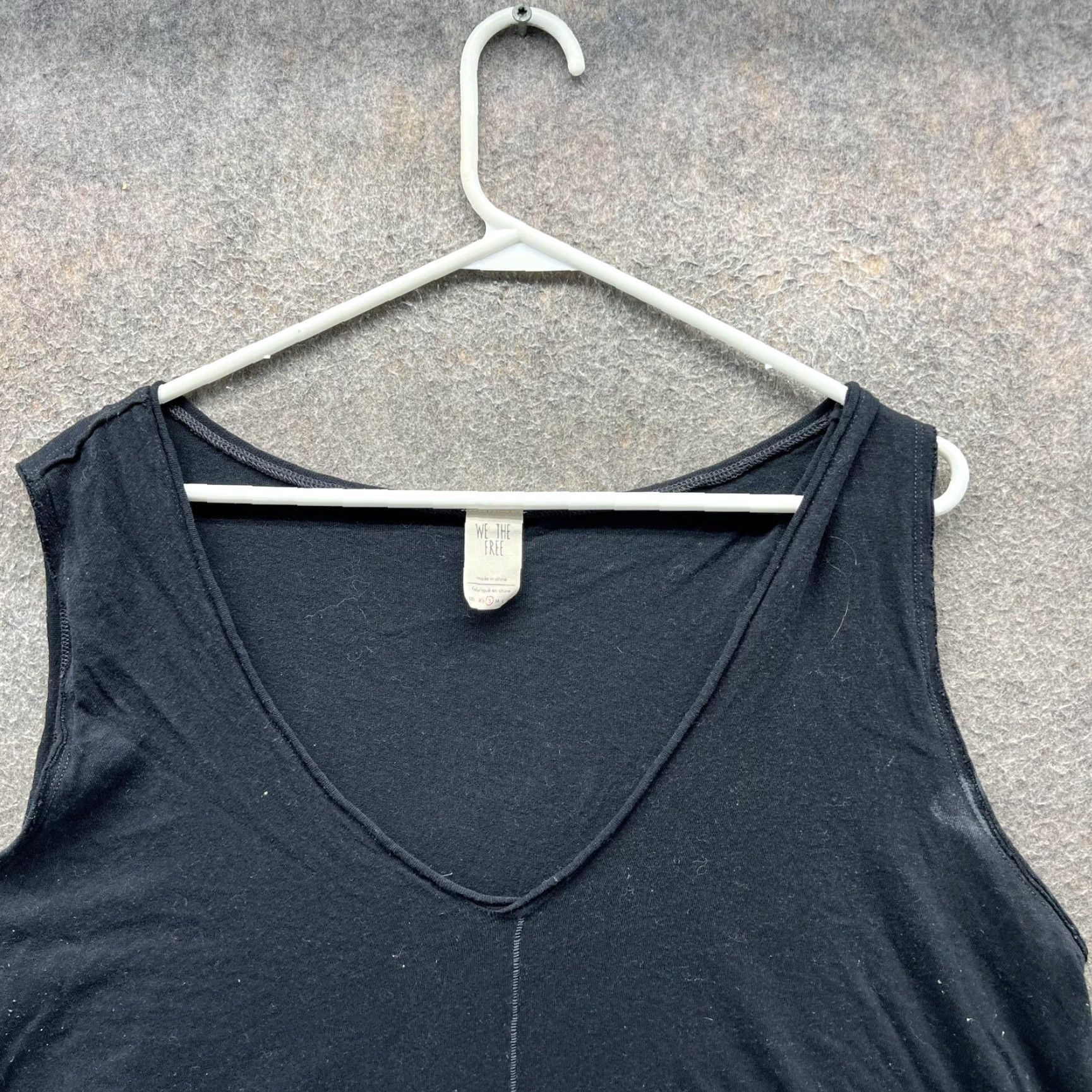 Free People Free People Tank Top Womens Small Black V Neck Layered Asym Hem Hi Low Tunic Top Size S / US 4 / IT 40 - 7 Thumbnail