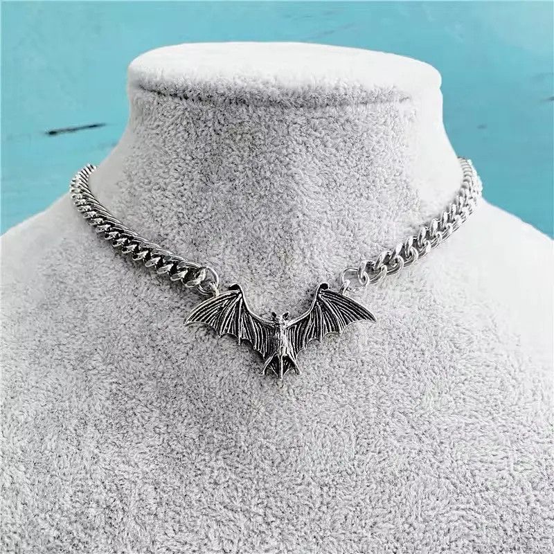 Jewelry Punk Gothic Bat Chain Necklace Size ONE SIZE - 1 Thumbnail