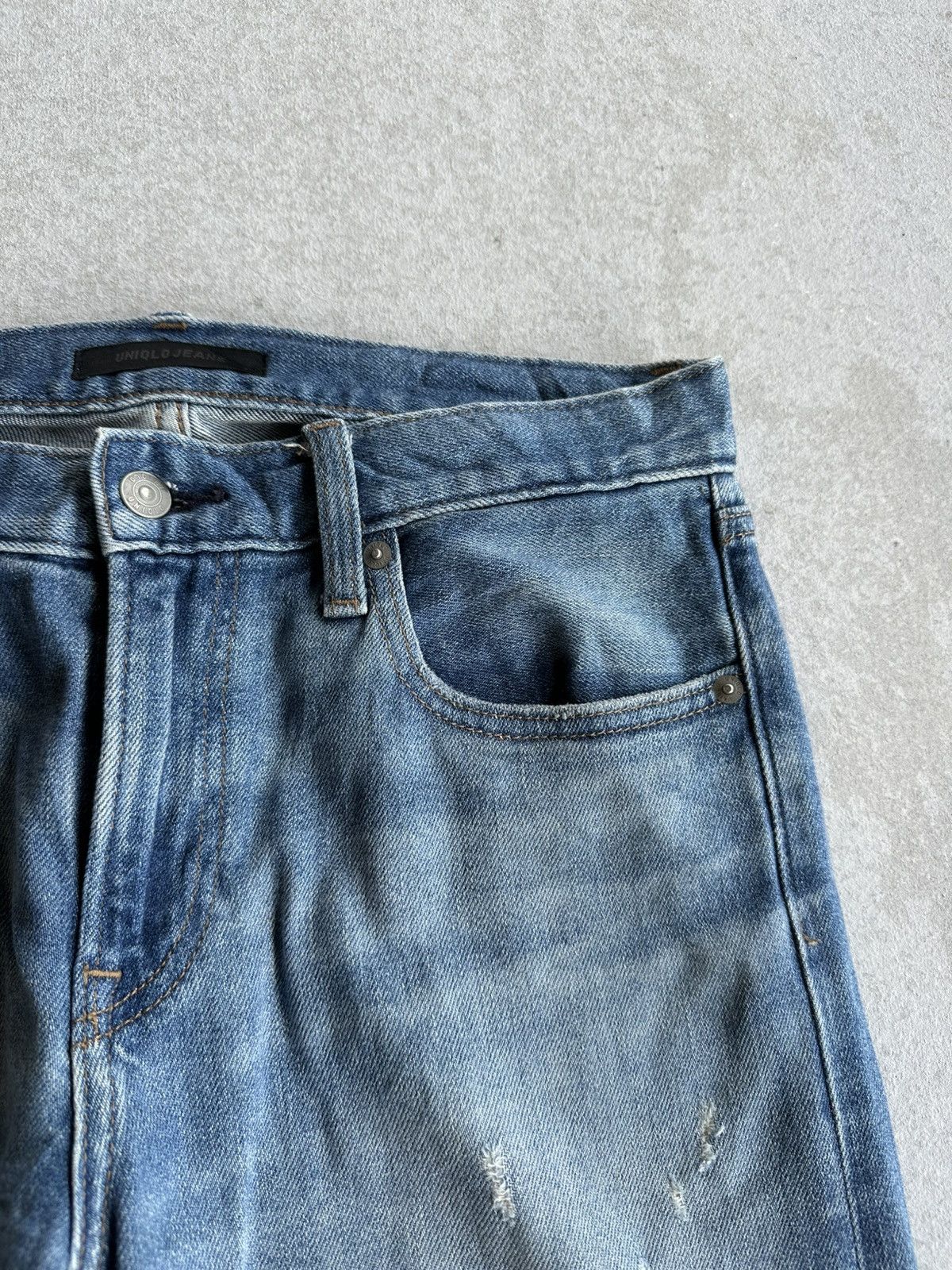 Uniqlo 🍁SEND OFFERS🍁SICKSS 🔥 UNIQLO Japan Distressed Denim Pants Size US 30 / EU 46 - 4 Thumbnail