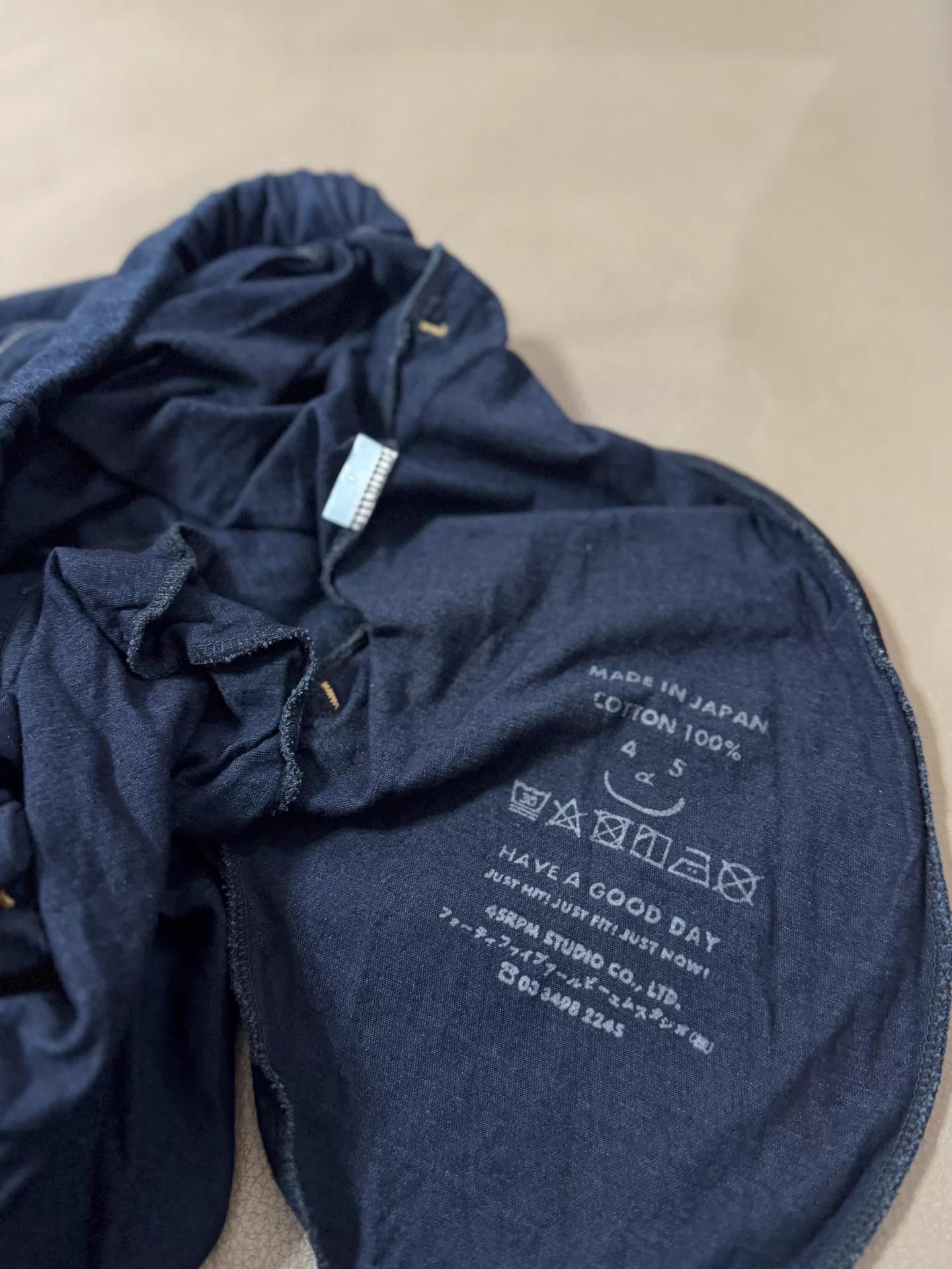 45rpm 45r soft Tianzhu cotton indigo lantern pants Japan size 0 Size 25" / US 0 / IT 36 - 6 Thumbnail
