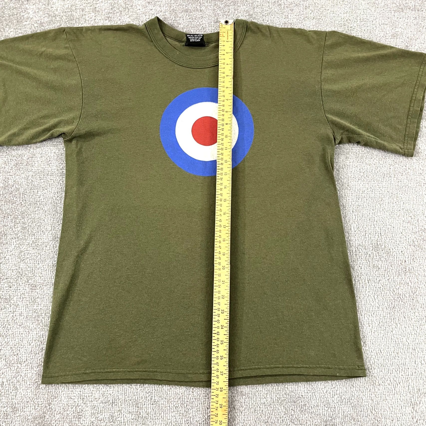 Rothco VINTAGE Rothco Army Green Graphic Tee Men Large British Roundel Symbol T-Shirt Size US L / EU 52-54 / 3 - 4 Thumbnail