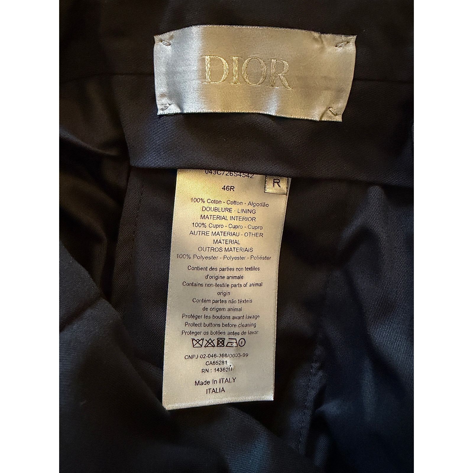 Dior Dior Men's Black Velvet 2020 2P Tuxedo Size 36R - 9 Thumbnail