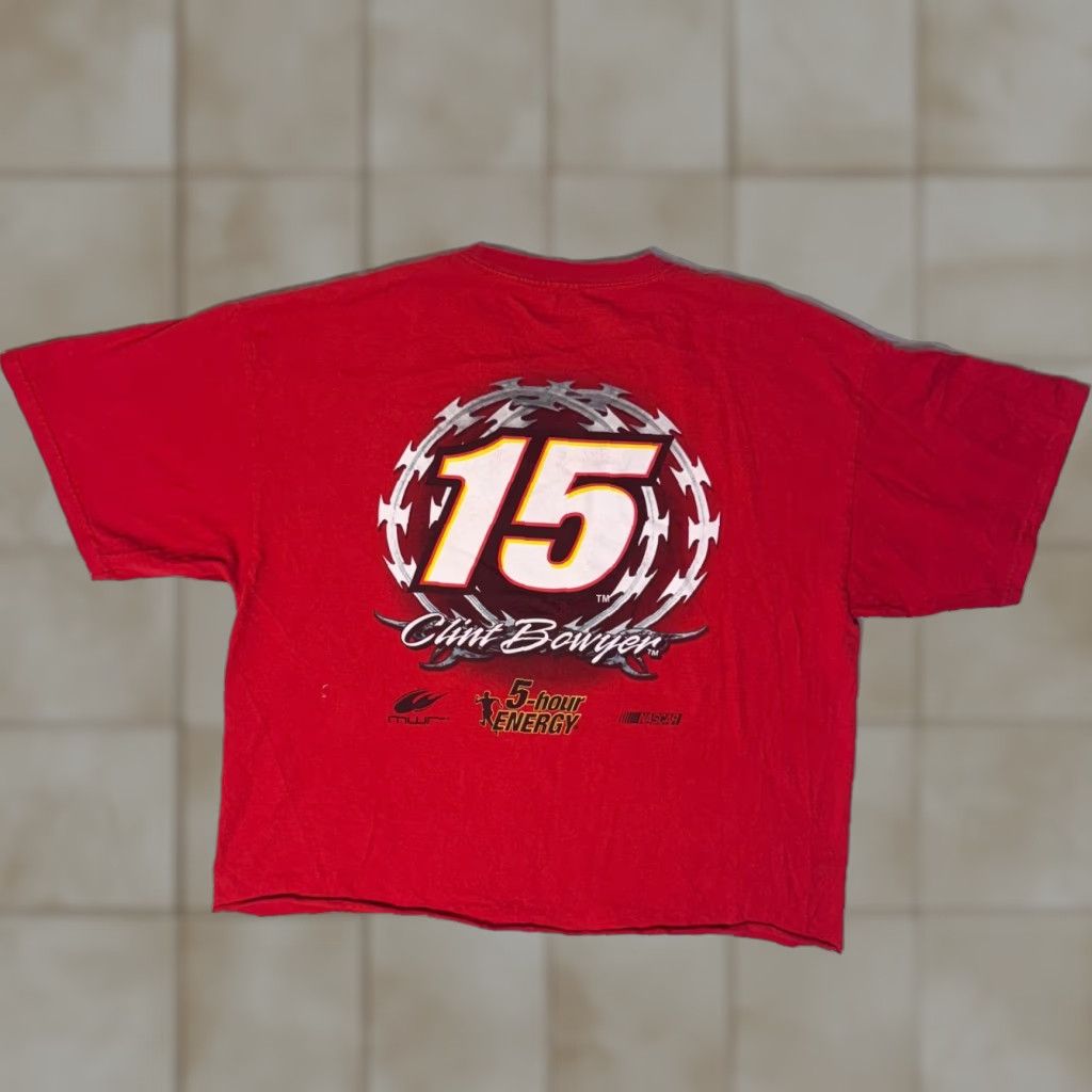 NASCAR nascar Clint Bowyer 2014 Racing T-Shirt Red 2XL Short Sleeve Crew Neck Logo Men Shirt Size US XXL / EU 58 / 5 - 1 Thumbnail