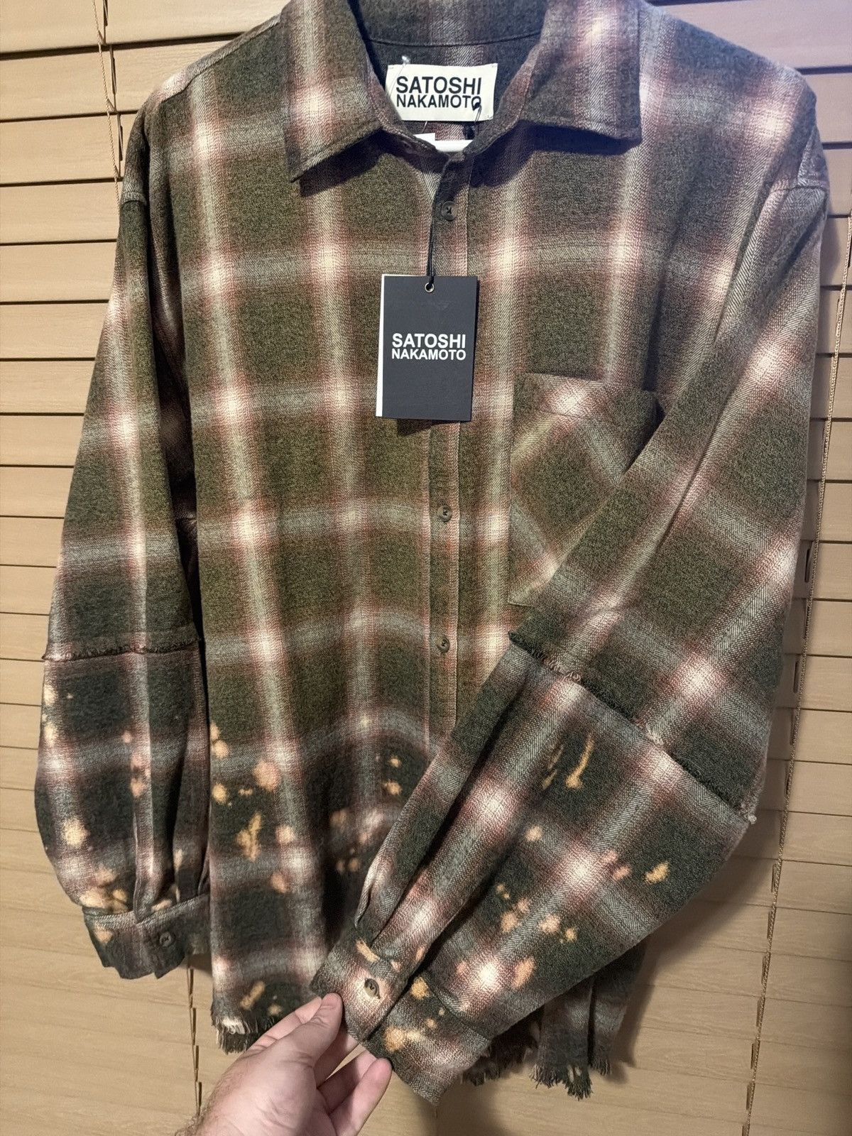 Satoshi Nakamoto Satoshi Nakamoto “Patchwork Flannel” Button Up Size XL Size US XL / EU 56 / 4 - 3 Thumbnail