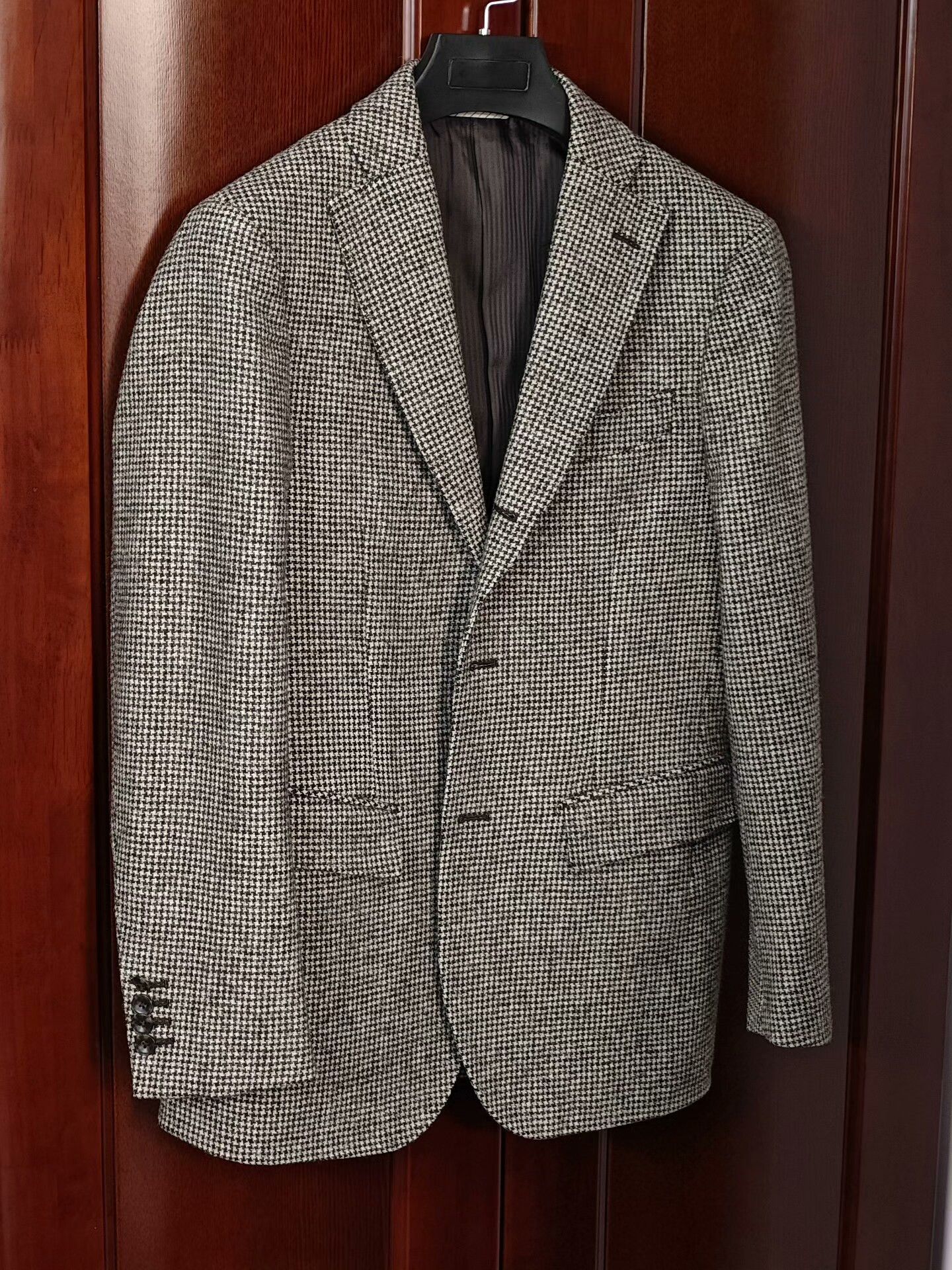 Japanese Brand Custom Wool Houndstooth Suit Jacket Size US S / EU 44-46 / 1 - 1 Thumbnail
