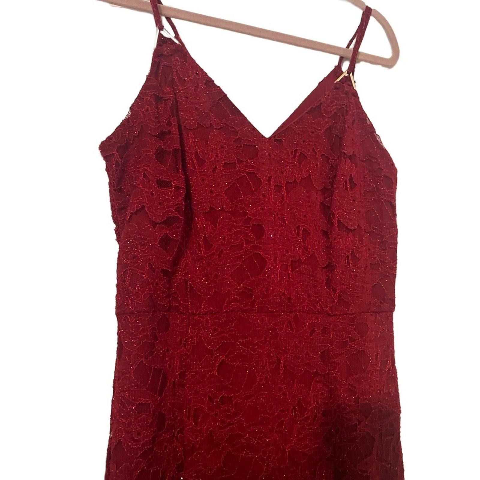 Other ENFOCUS STUDIO 12 Garnet Red Sparkle Maxi Side Slit Formal Size XL / US 12-14 / IT 48-50 - 4 Thumbnail