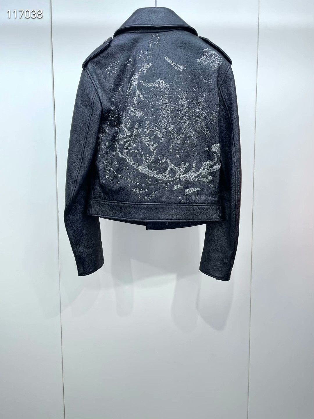 Dior Dior Embroidered Beaded Biker Jacket Size XXS / US 00 / IT 34 - 1 Thumbnail