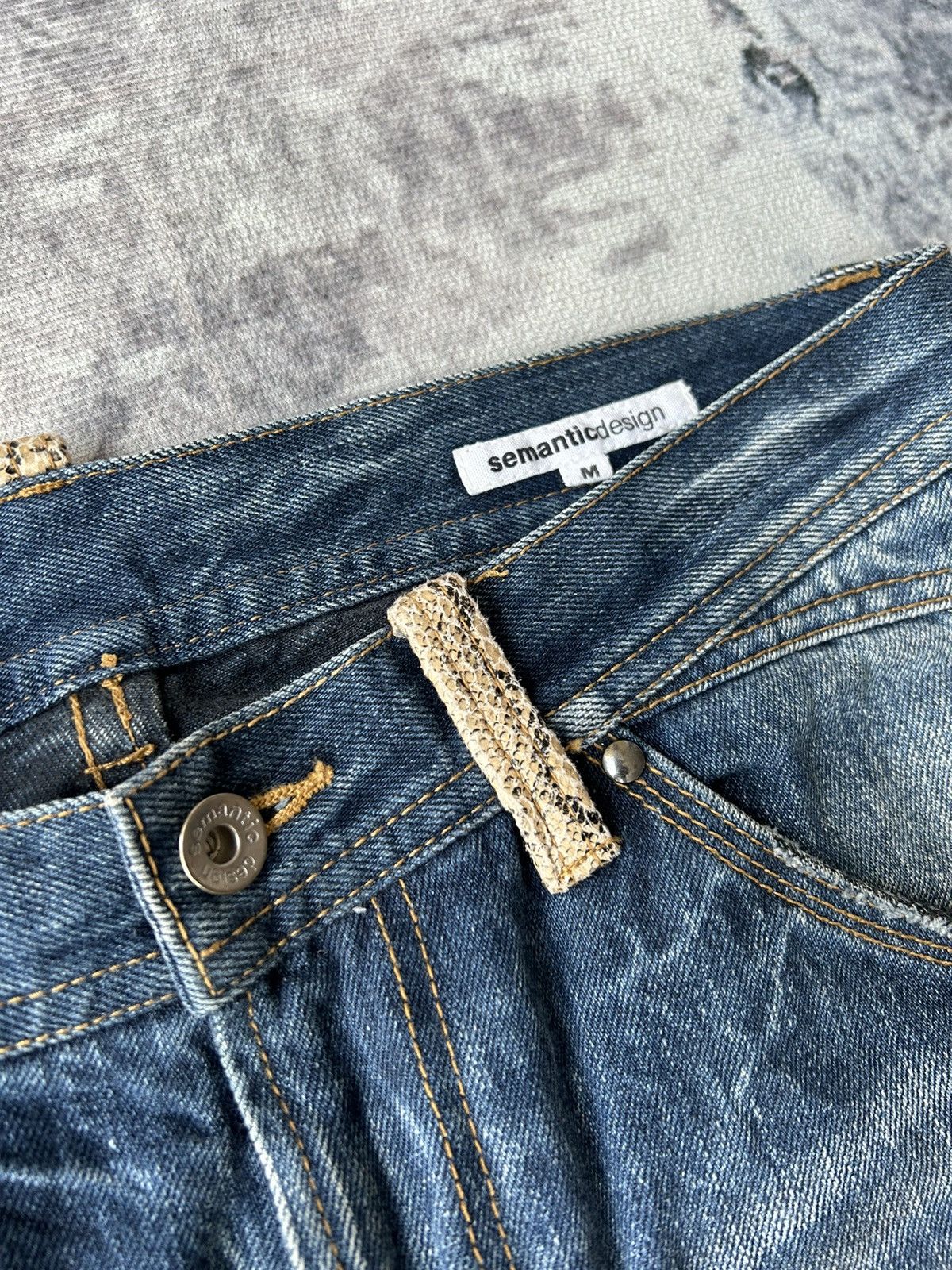 If Six Was Nine Y2K Semantic Design Snake Jeans Size US 32 / EU 48 - 16 Thumbnail