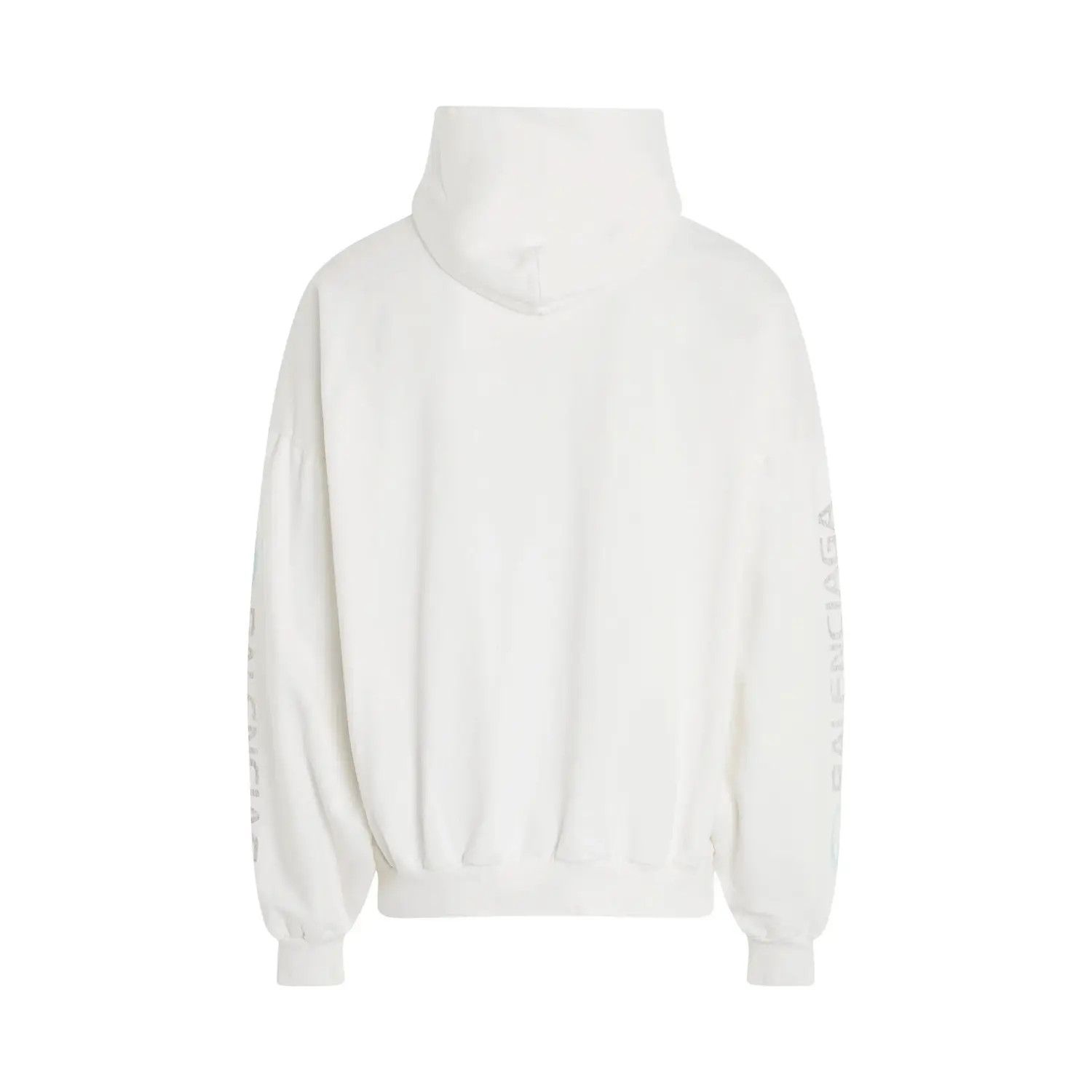 Balenciaga o1mt1gz0125 Surfer Round Hoodie Oversized in White Size US XL / EU 56 / 4 - 3 Thumbnail