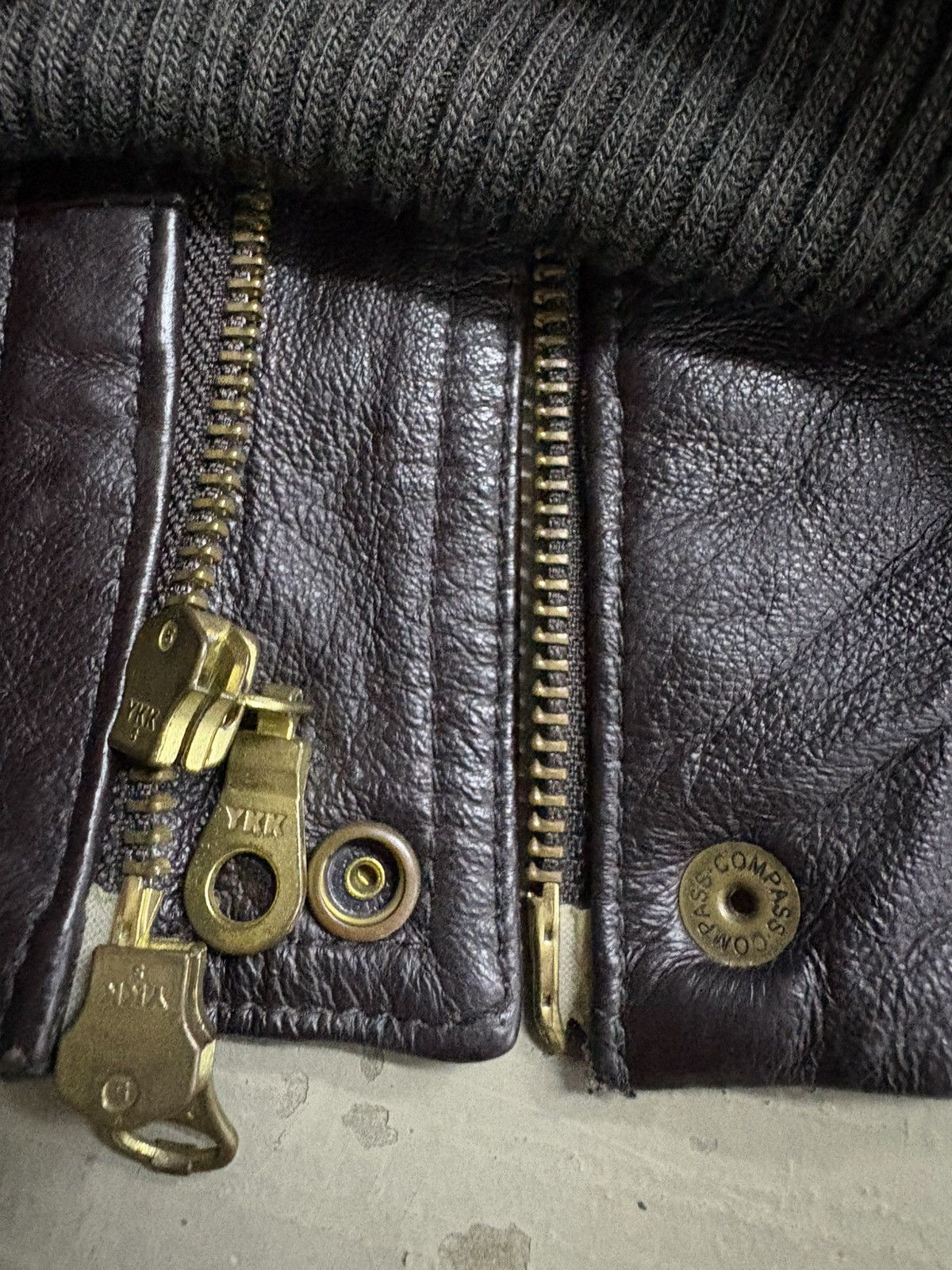 URBAN RESEARCH DOORS Vintage Urban Research Brown Patina Zipper Leather Jacket Size US M / EU 48-50 / 2 - 18 Thumbnail