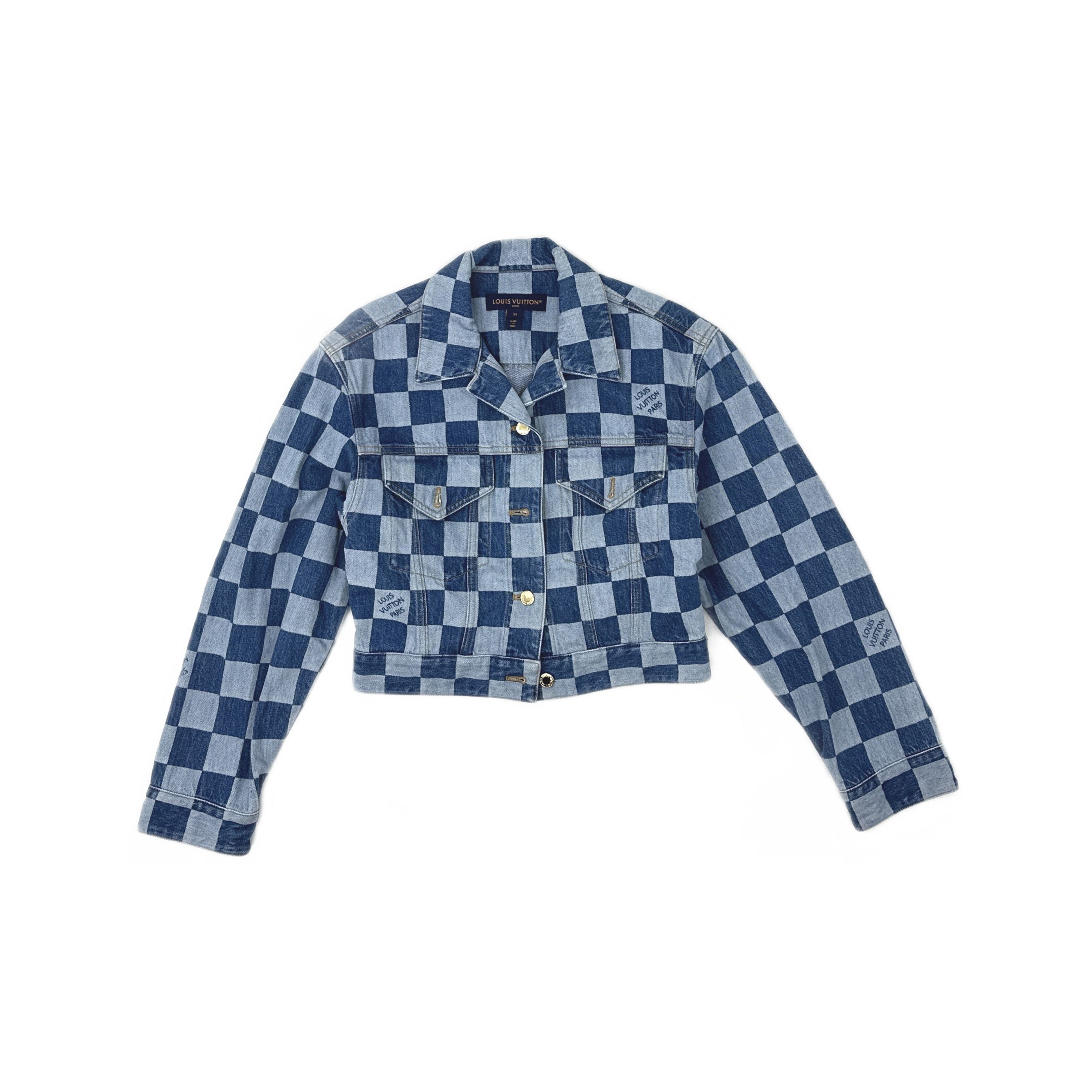 Louis Vuitton Louis Vuitton Checkerboard Denim Jacket Size 34 Size XXS / US 00 / IT 34 - 1 Thumbnail