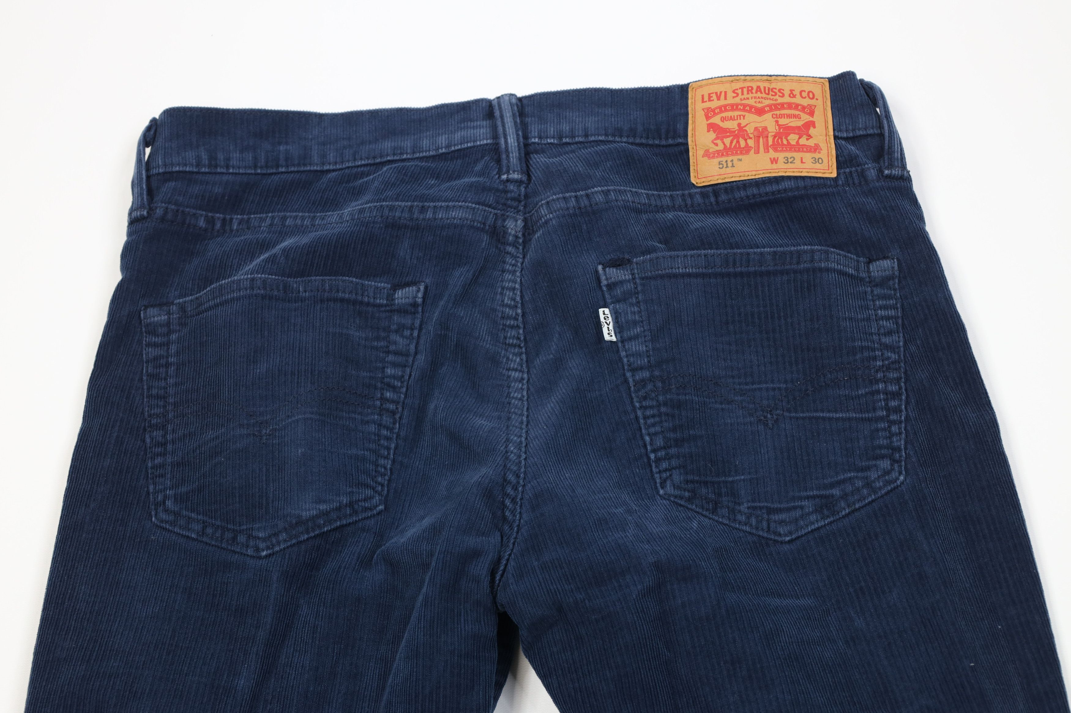 Levi's Vintage Y2K Levis 511 Slim Fit Corduroy Chino Pants Blue Size US 32 / EU 48 - 11 Thumbnail