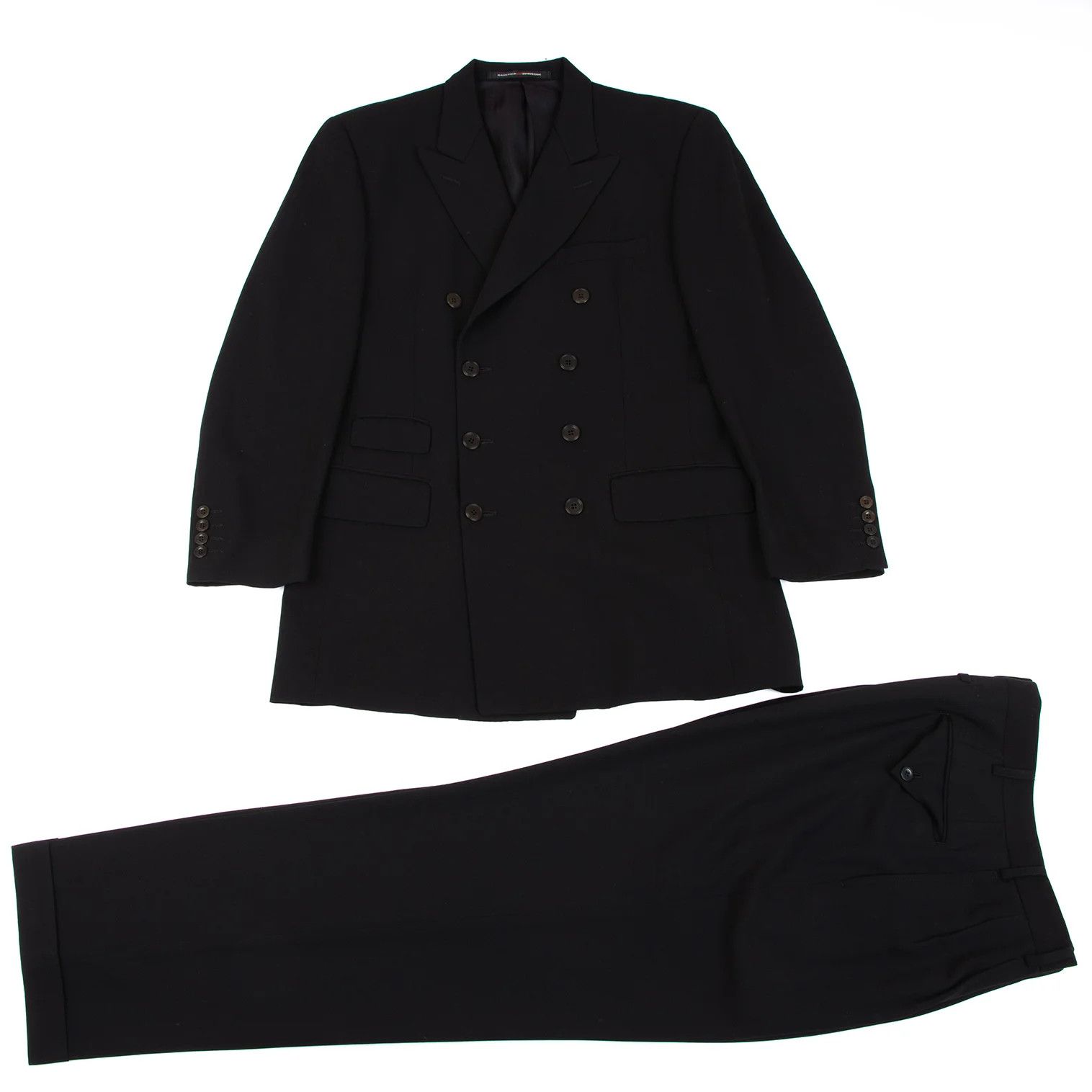 Jean Paul Gaultier Wool Rayon Double-Breasted Jacket in Black, Size 48M Size US M / EU 48-50 / 2 - 18 Thumbnail
