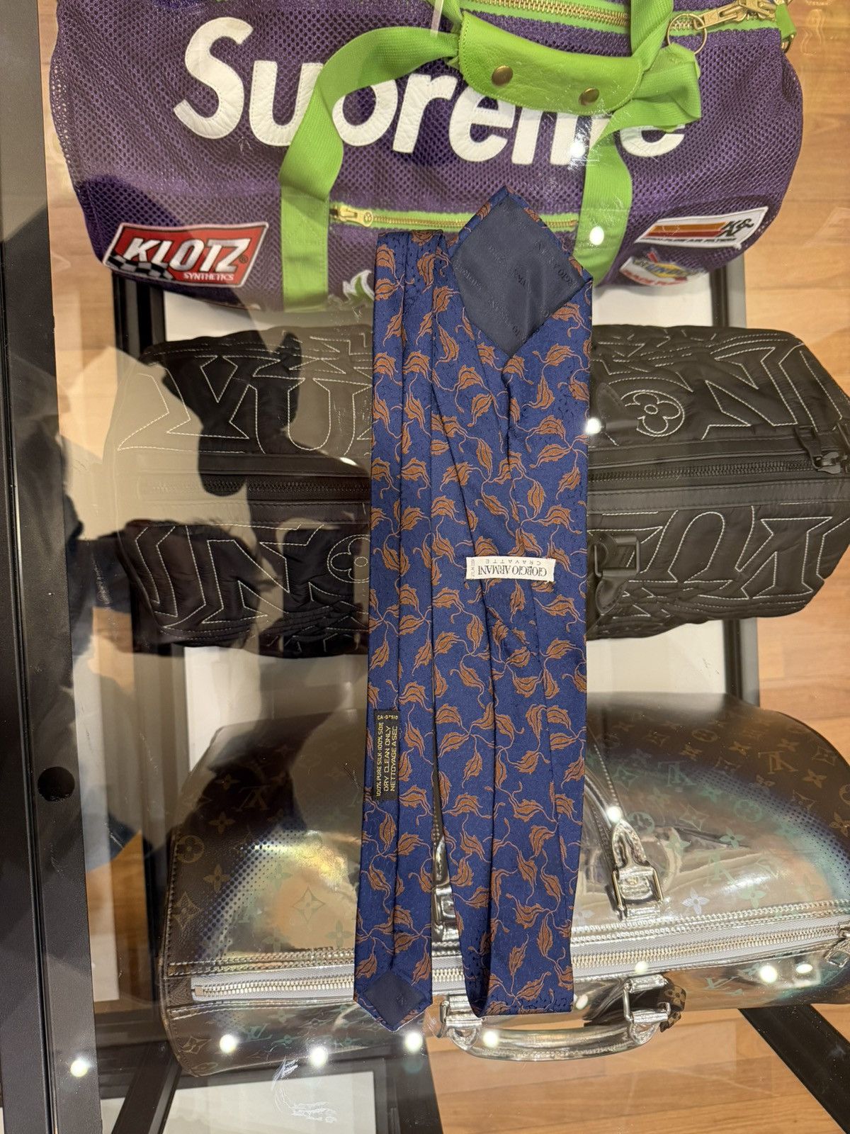 Giorgio Armani Giorgio Armani Cravatte Floral Tie - Blue/Brown Size ONE SIZE - 6 Thumbnail