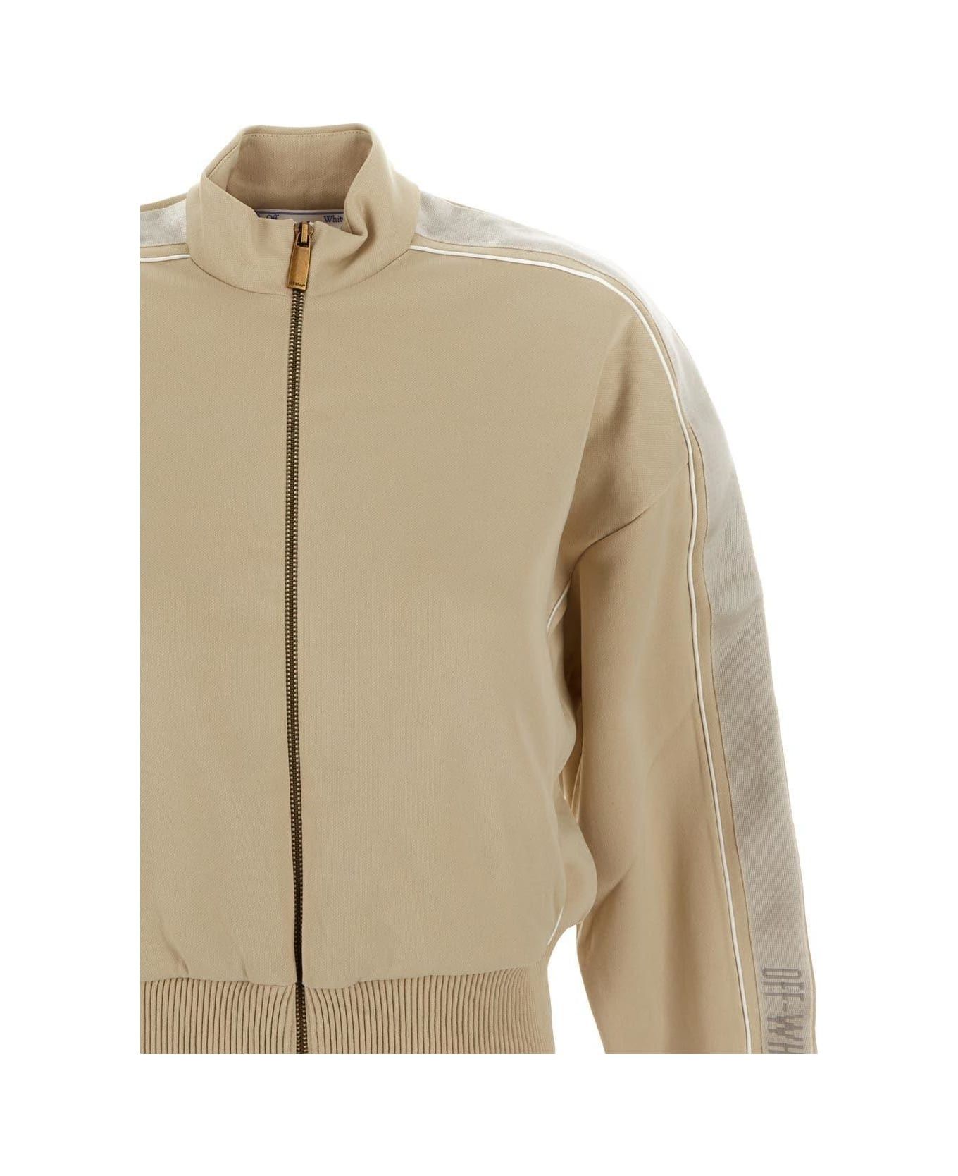 Off-White o1y1225 Logo Sweatshirt in Beige/White Size XS / US 0-2 / IT 36-38 - 3 Thumbnail