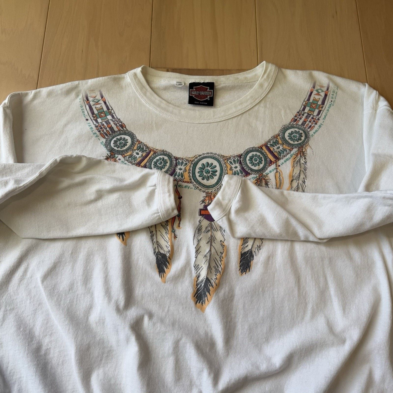 Harley Davidson Vintage Harley Davidson Shirt L/XL White Long Sleeve 90s Size US L / EU 52-54 / 3 - 4 Thumbnail