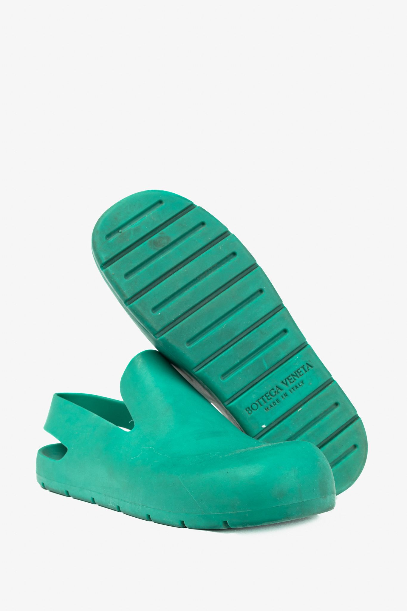 Bottega Veneta Bottega Veneta Puddle Turquoise Slingback Clog Sandals Size US 7.5 / IT 37.5 - 4 Thumbnail