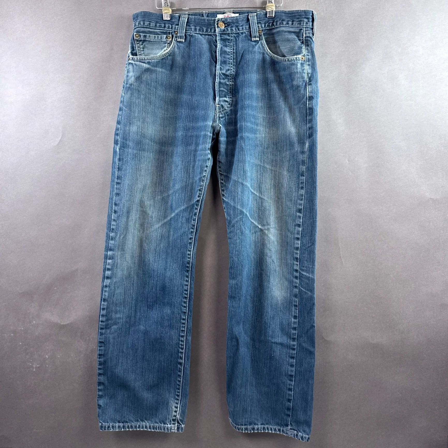 Levi's Levi's 501 Jeans Men 36x30 Blue Denim Dark Washed Out Faded Work Size US 36 / EU 52 - 2 Thumbnail