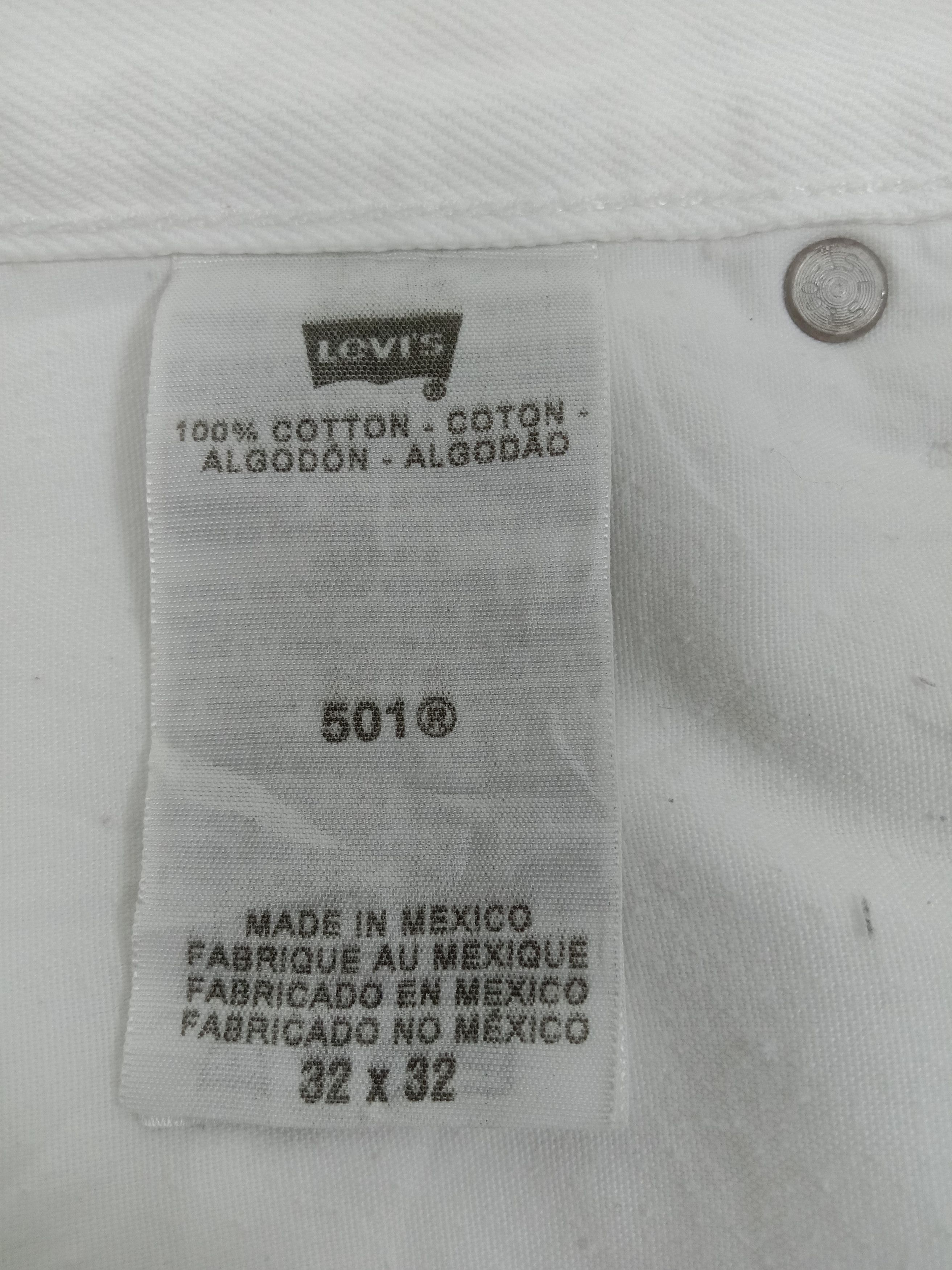 Levi's Vintage Levi's 501 Jeans Straight Leg Button Fly White Denim Size US 32 / EU 48 - 15 Thumbnail