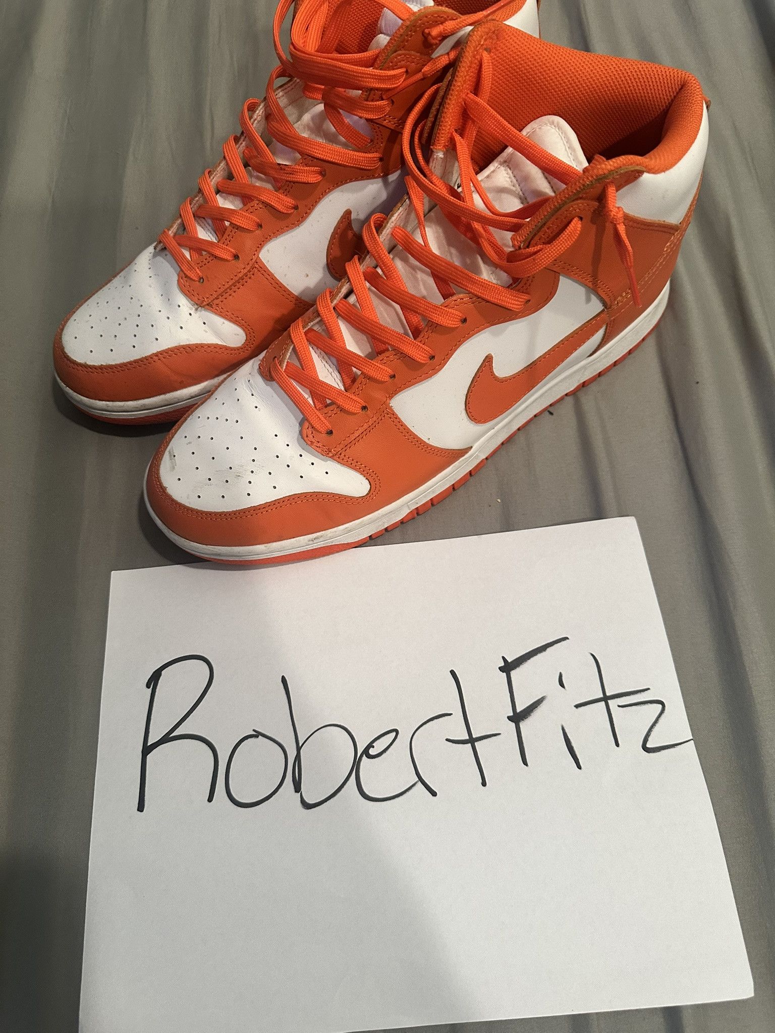Jordan Brand Nike Dunk High Syracuse (2021) Size US 14 / EU 47 - 3 Thumbnail