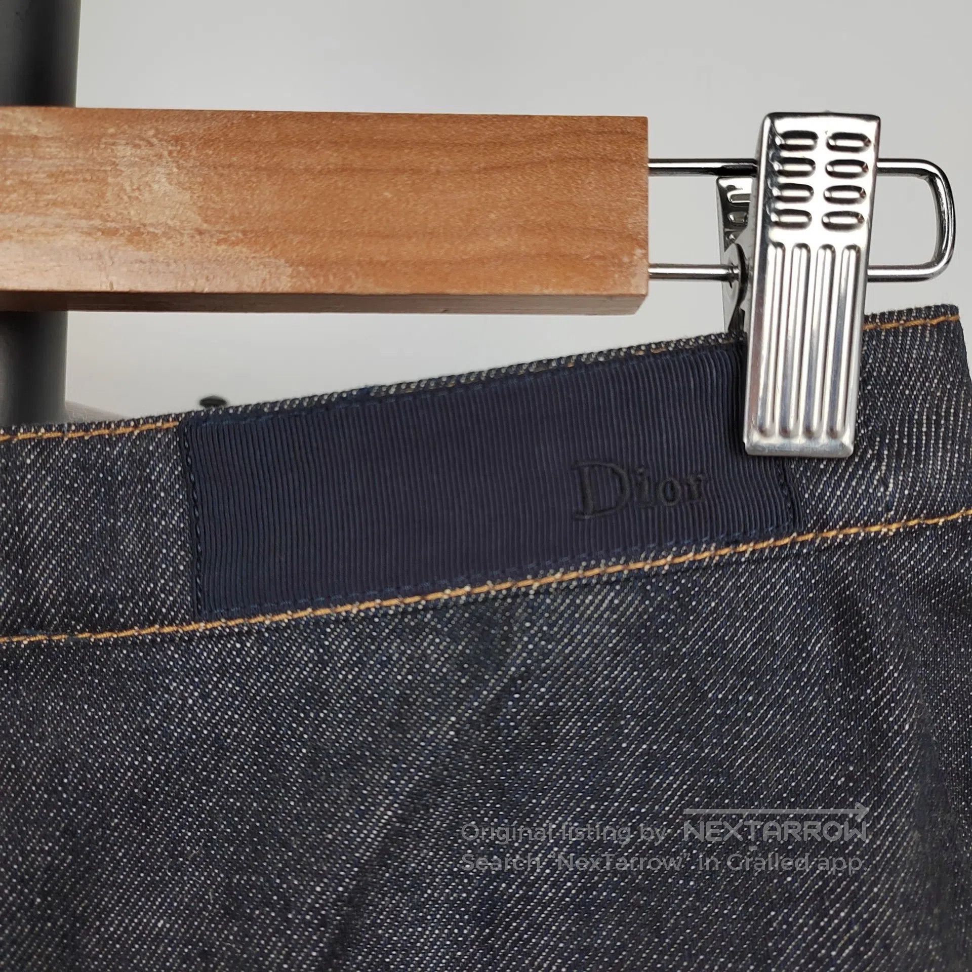 Dior Dior Dark blue denim short skirt with rhinestone and bead Size 35" - 4 Thumbnail
