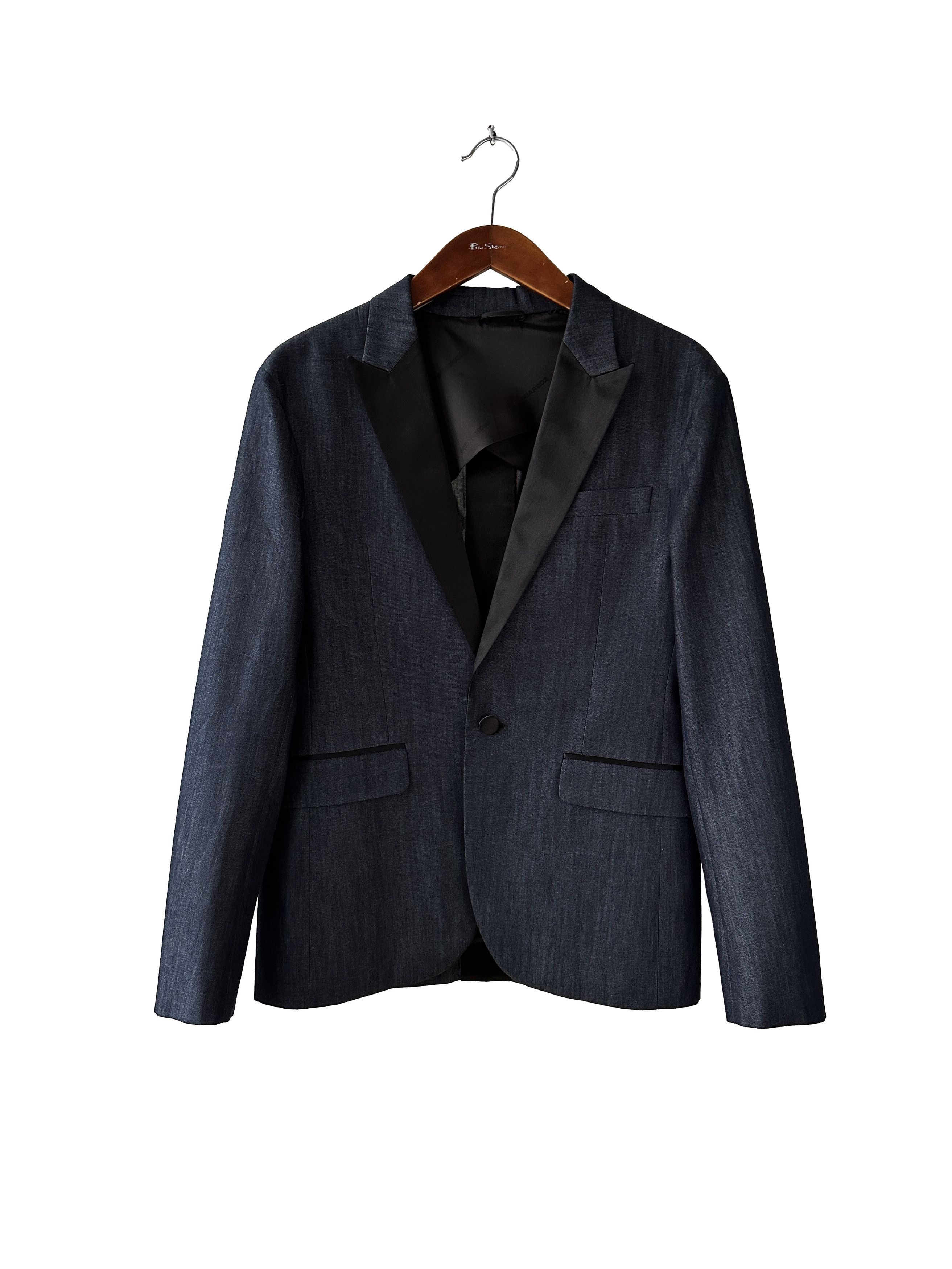 Dsquared2 DSQUARED2 Tokyo 1 Button Silk Denim blazer jacket Size 50R - 2 Thumbnail