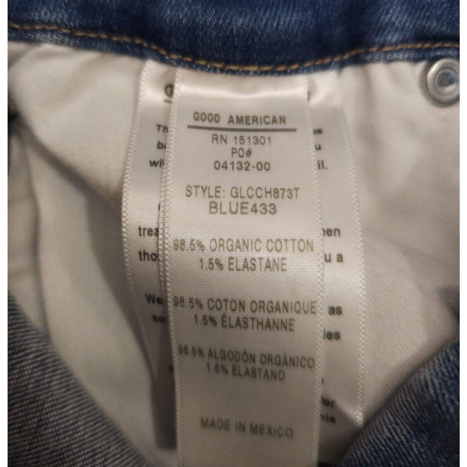 Good American Good American Good Legs Crop Chewed Hem Organic 4/27 W 25 Size 27" / US 4 / IT 40 - 12 Thumbnail