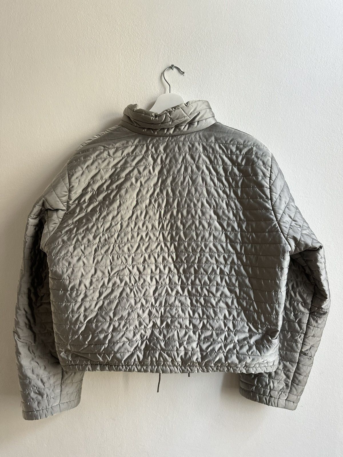 Giorgio Armani Armani Vintage 90s Cropped Unisex Silver Jacket Size M / US 6-8 / IT 42-44 - 3 Thumbnail